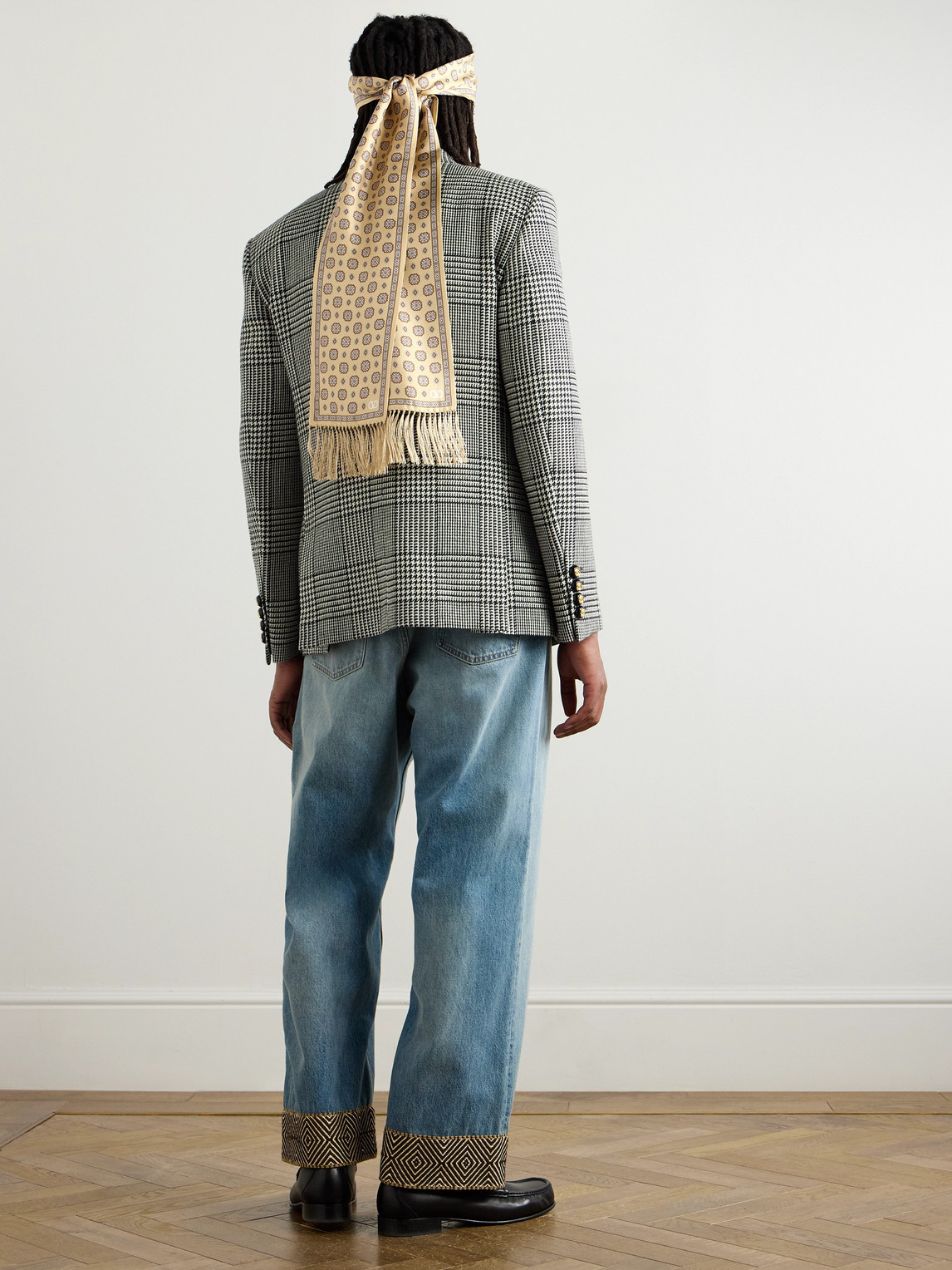 Valentino Tasselled Printed Silk-twill Scarf In Unknown