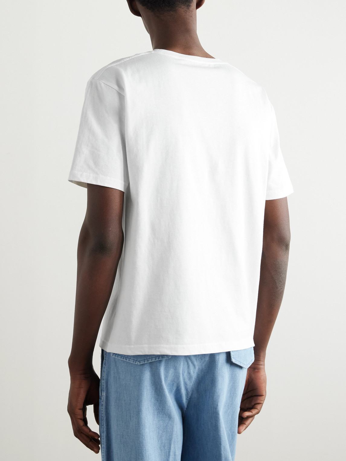 Valentino Cotton Crew-neck T-shirt In White