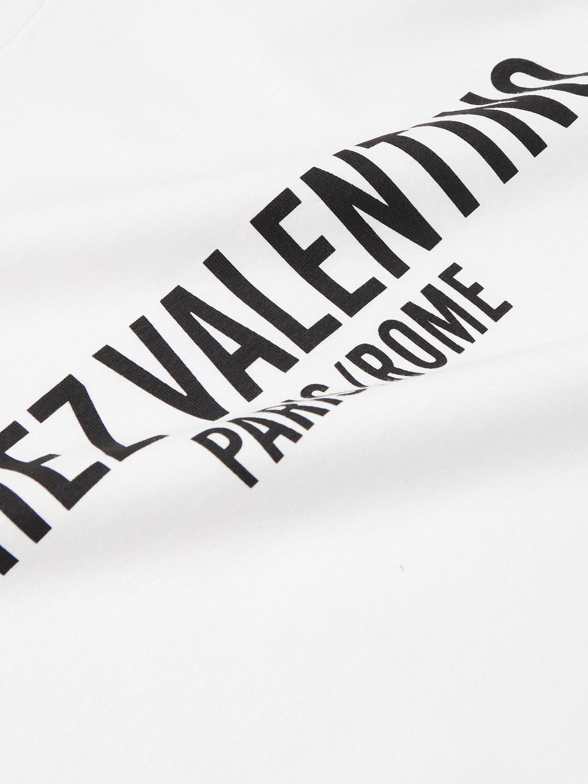 Valentino Cotton Crew-neck T-shirt In White