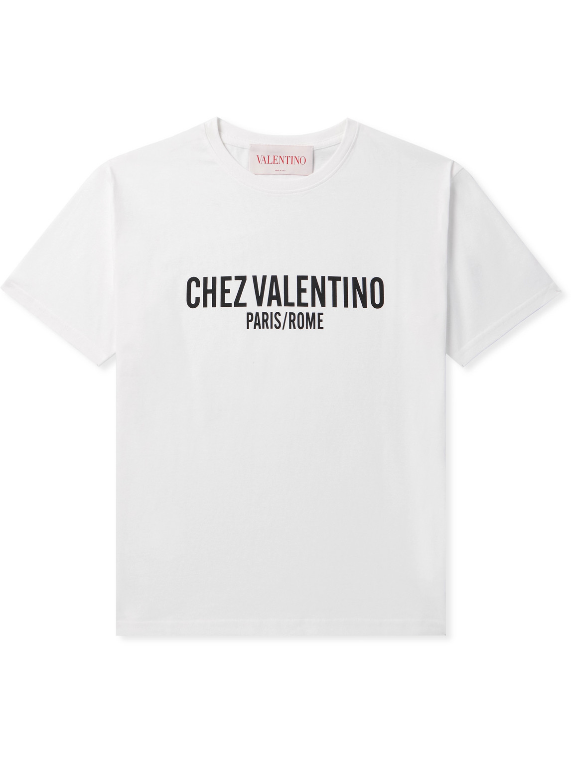 Valentino Cotton Crew-neck T-shirt In White