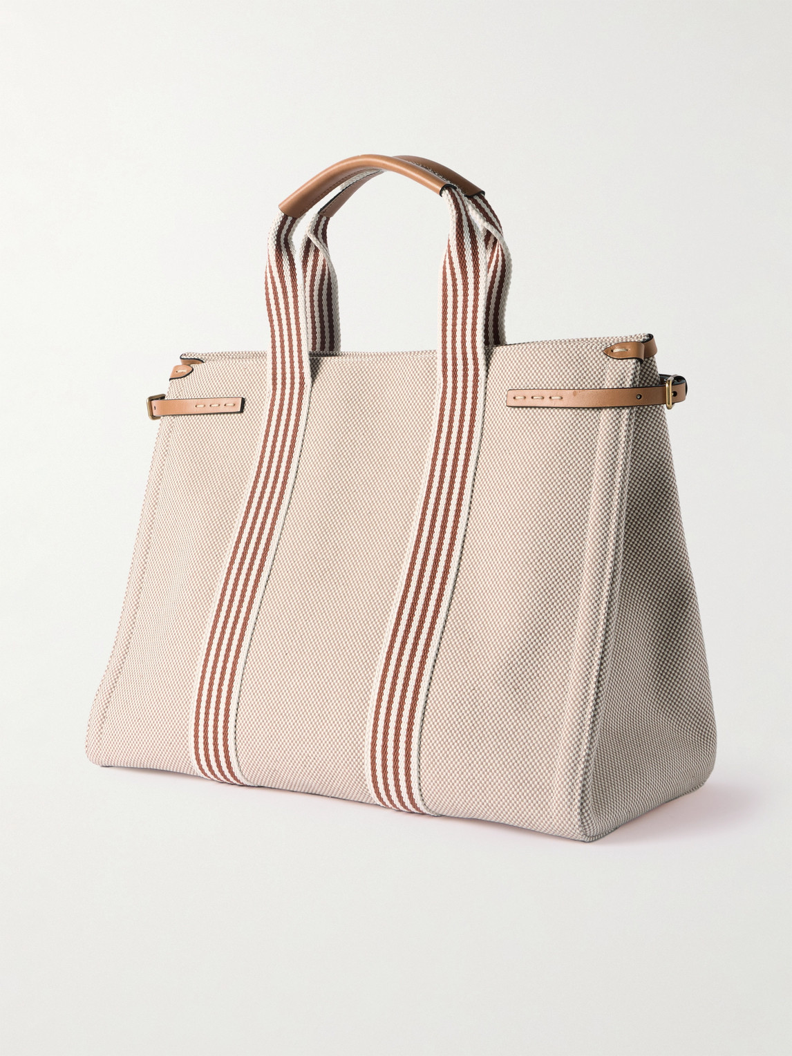 Valentino Antibes Large Logo-appliquéd Cotton-canvas Tote Bag In Neutrals