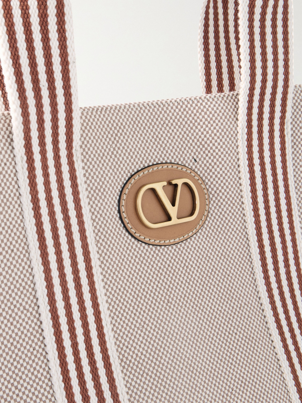 Valentino Antibes Large Logo-appliquéd Cotton-canvas Tote Bag In Neutrals