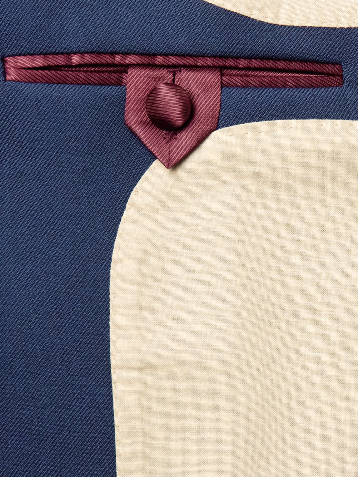Valentino Slim Fit Wool Gabardine Jacket In Blue