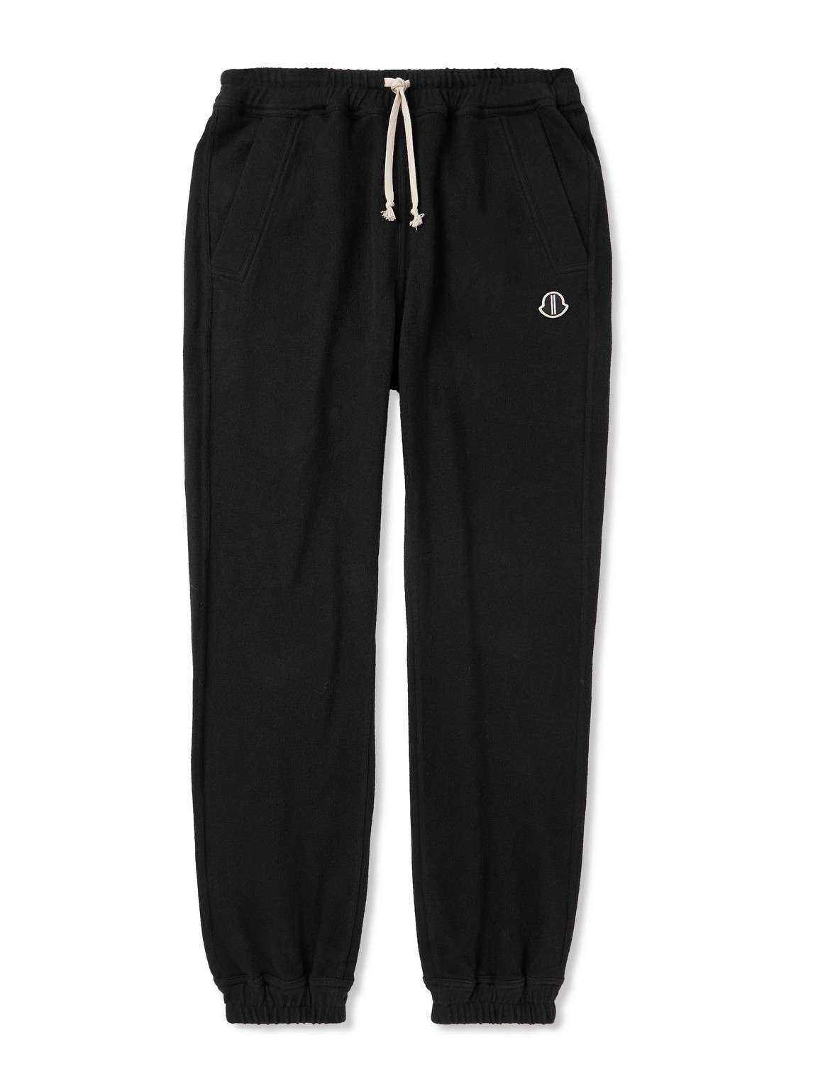 Rick Owens Moncler Tapered Logo-appliquéd Cotton-jersey Sweatpants - Main Image