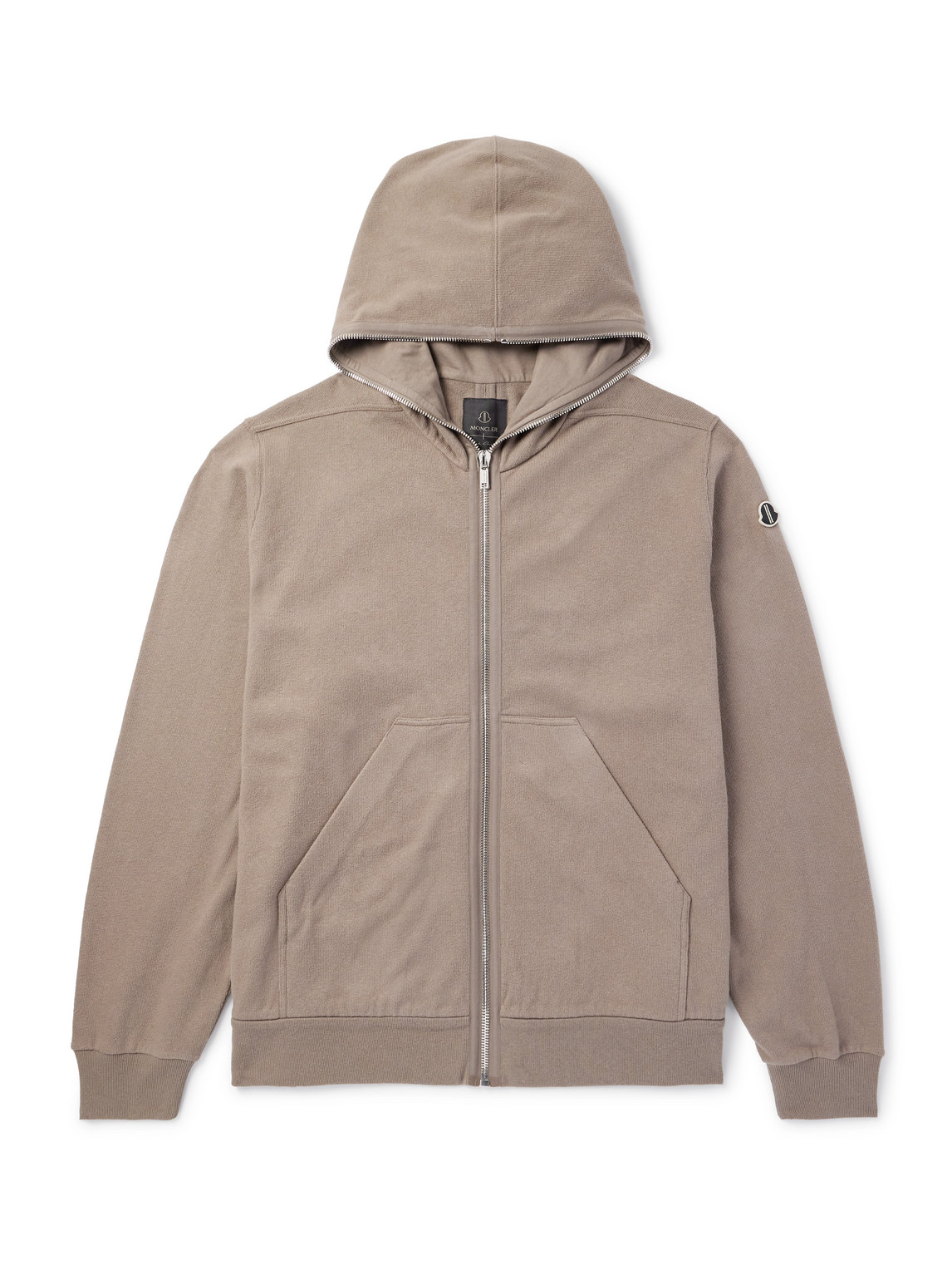 Rick Owens☆関税込☆Moncler ジャンボ ジップアップ パーカー Rick Owens - Moncler Jumbo Oversized Logo-Appliquéd Cotton