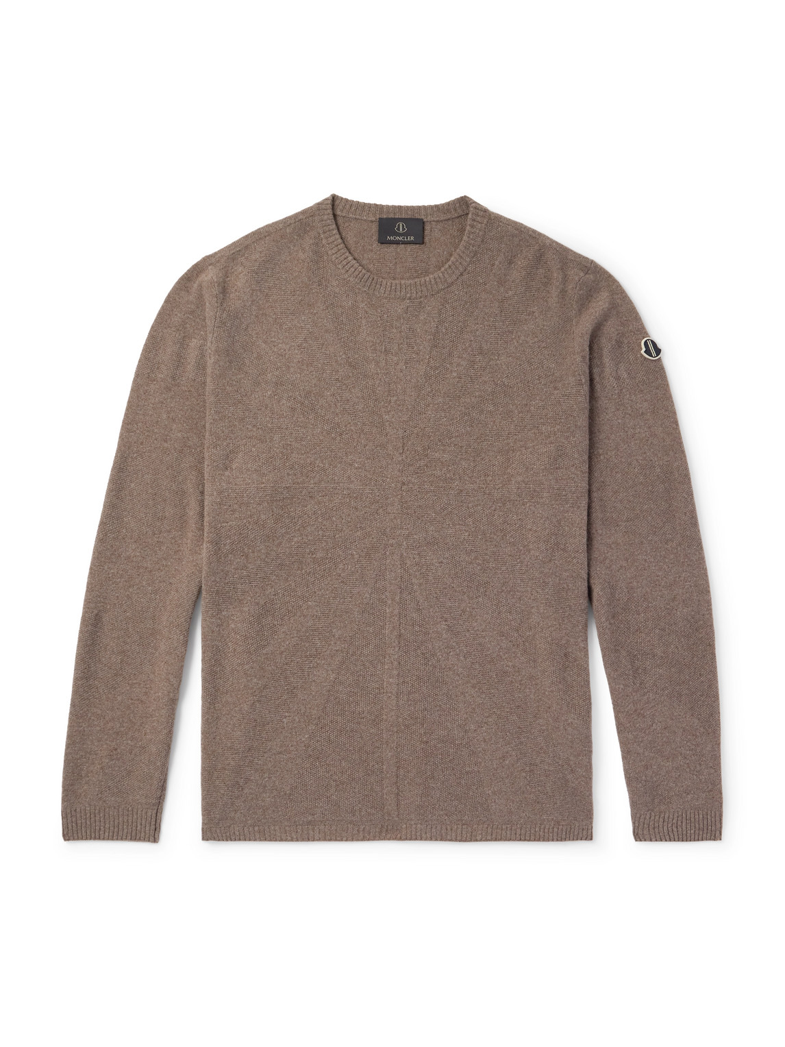 Moncler Jacquard-Knit Virgin Wool and Cashmere-Blend Sweater