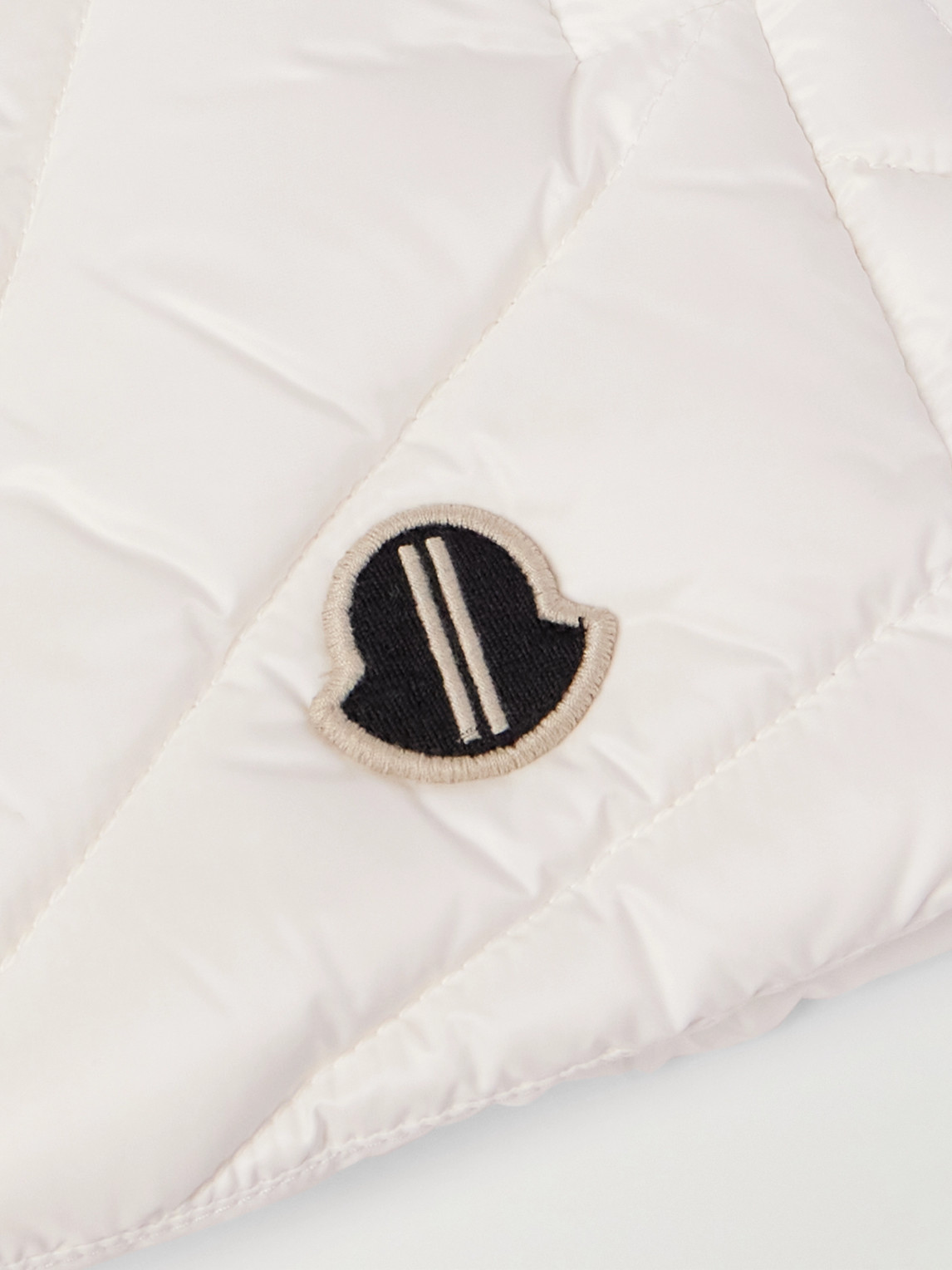 Rick Owens Moncler Logo-appliquéd Quilted Padded Shell Down Gilet In White