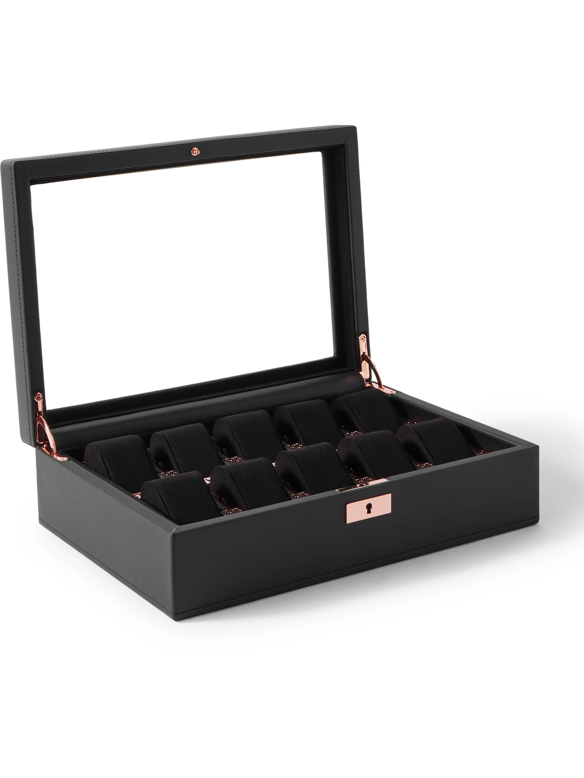 WOLF – Axis Full-Grain Leather Ten-Piece Watch Box