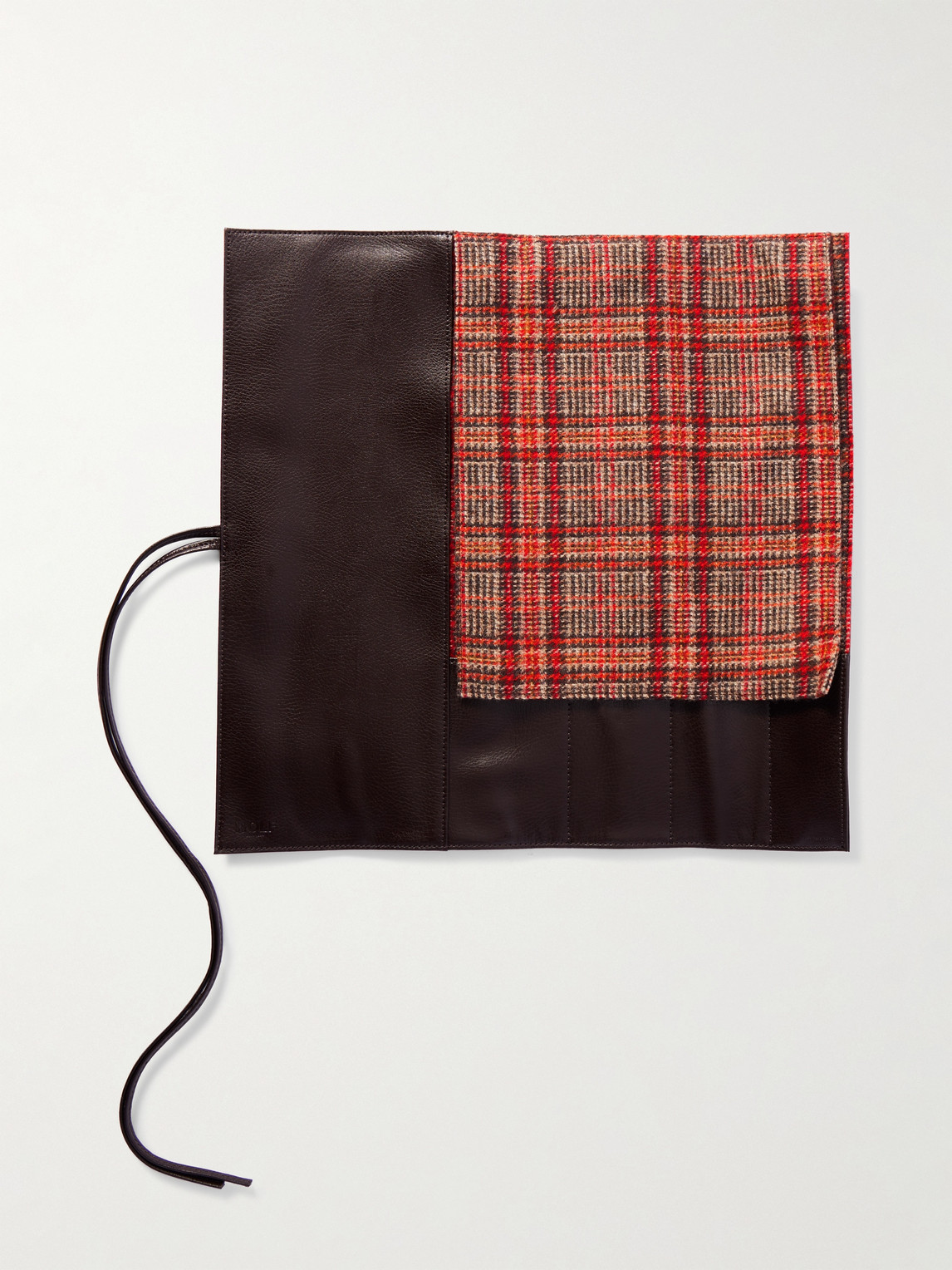+ WM Brown Textured Vegan Leather Knife Roll — 2