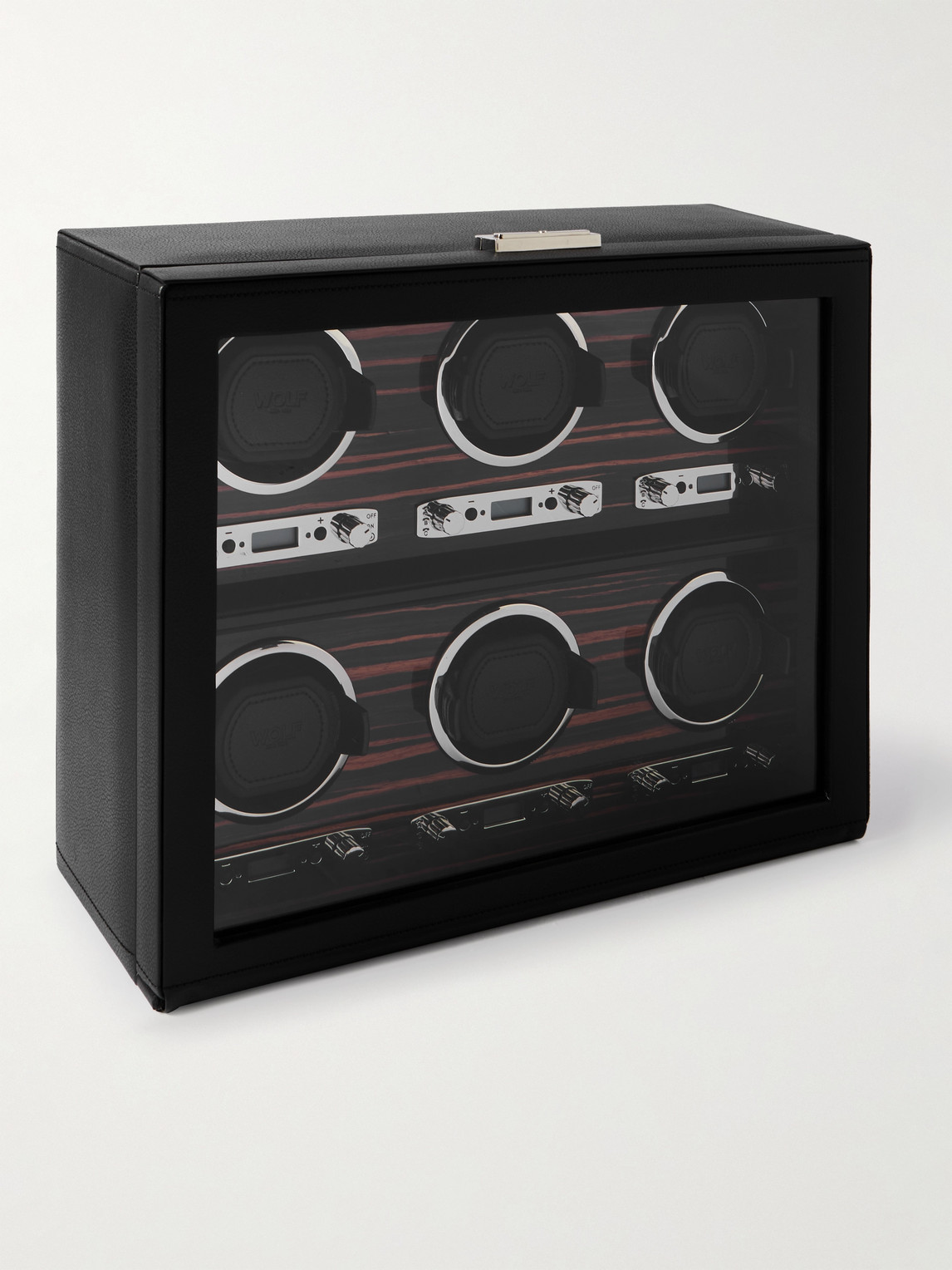 WOLF – Roadster Full-Grain Vegan Leather Six-Piece Watch Winder