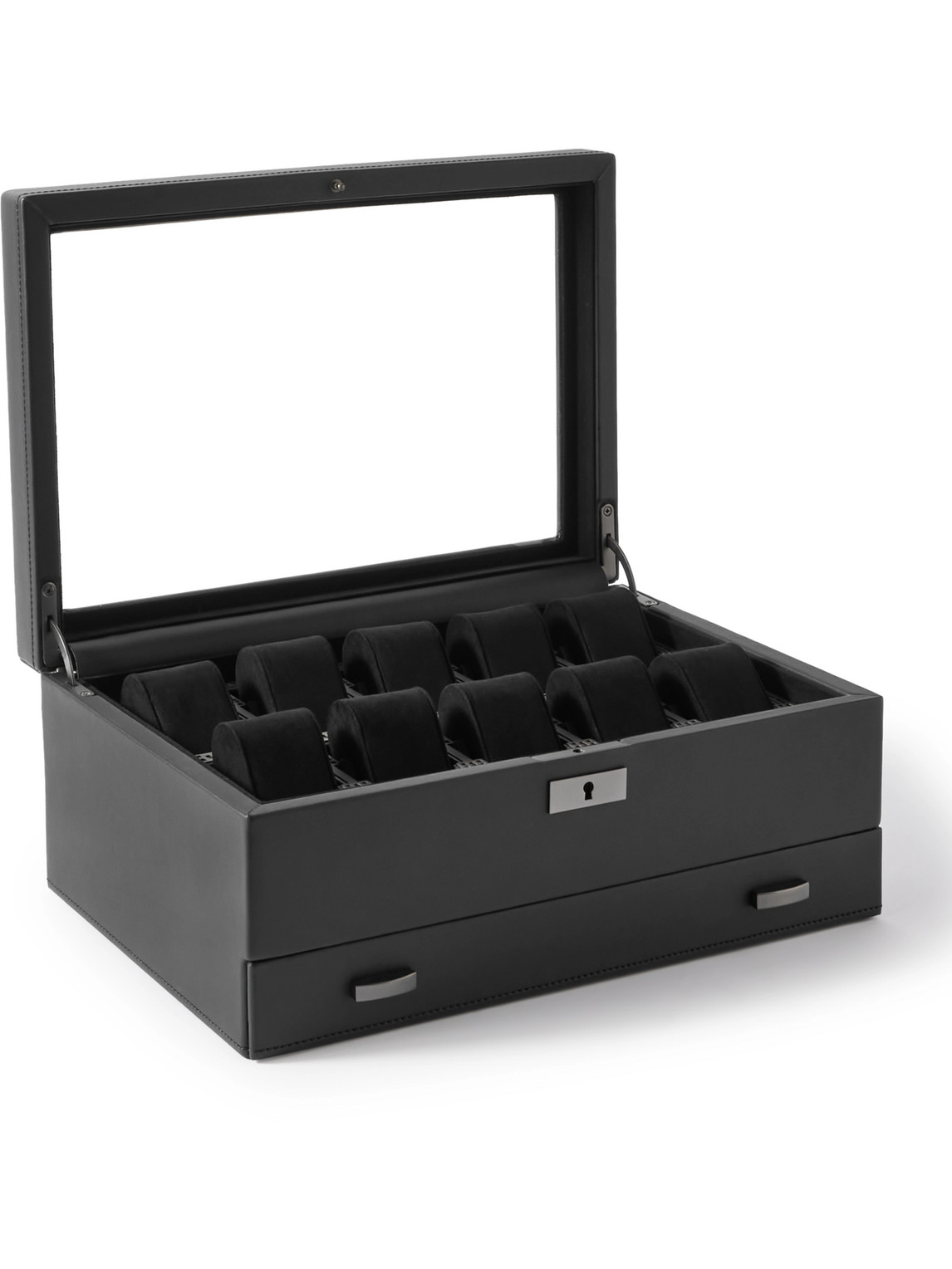 WOLF – Roadster Full-Grain Leather Ten-Piece Watch Box