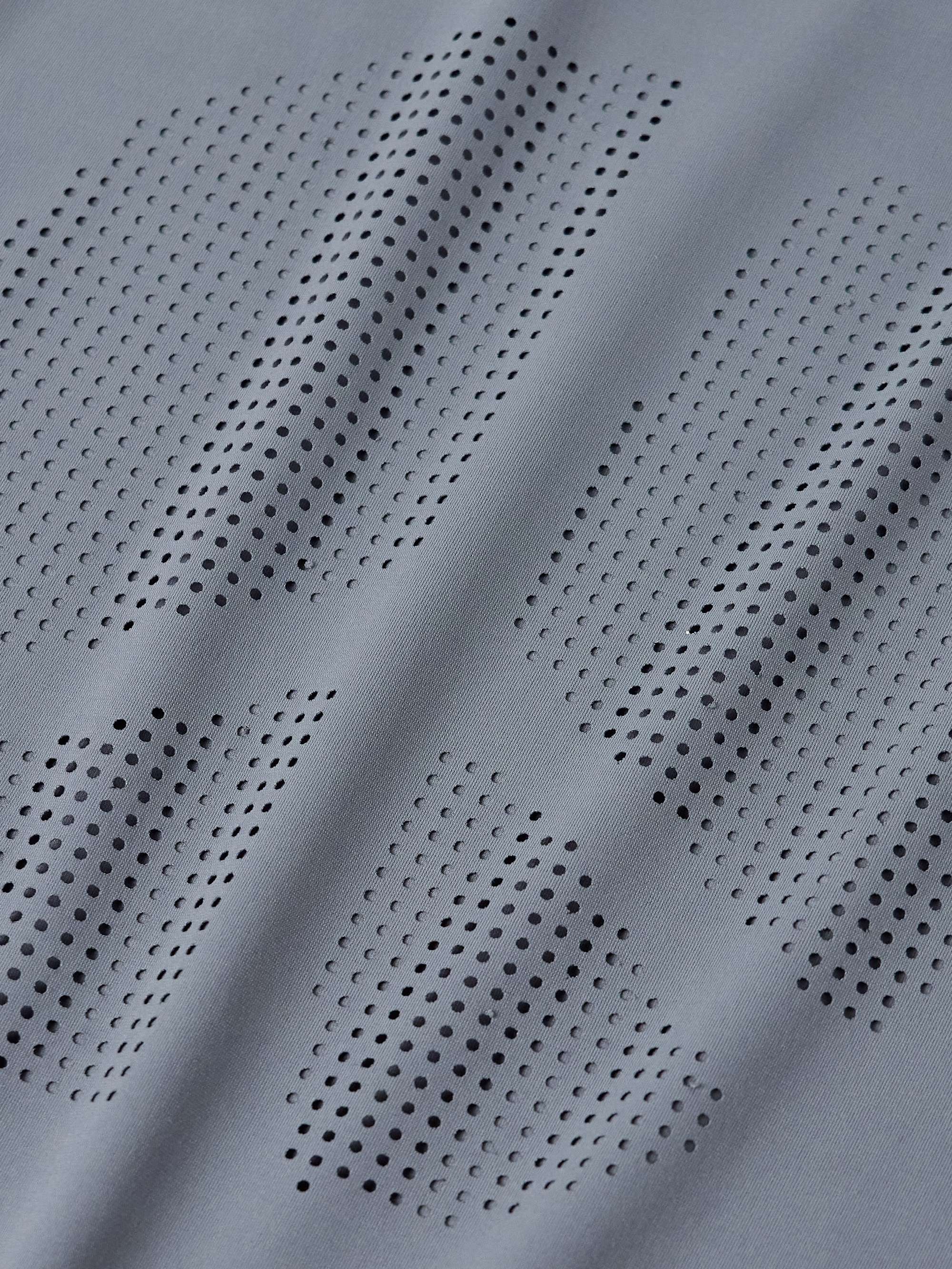 DISTRICT VISION Aloe Logo-Print Perforated Stretch-Jersey T-Shirt