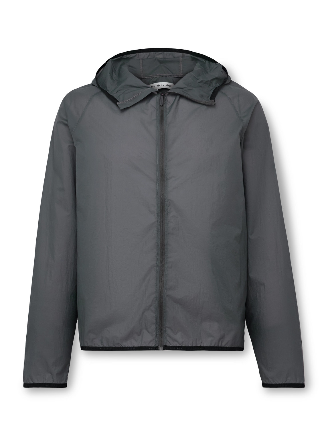 District Vision Milli Ultralight Ripstop Hooded Jacket In Grey