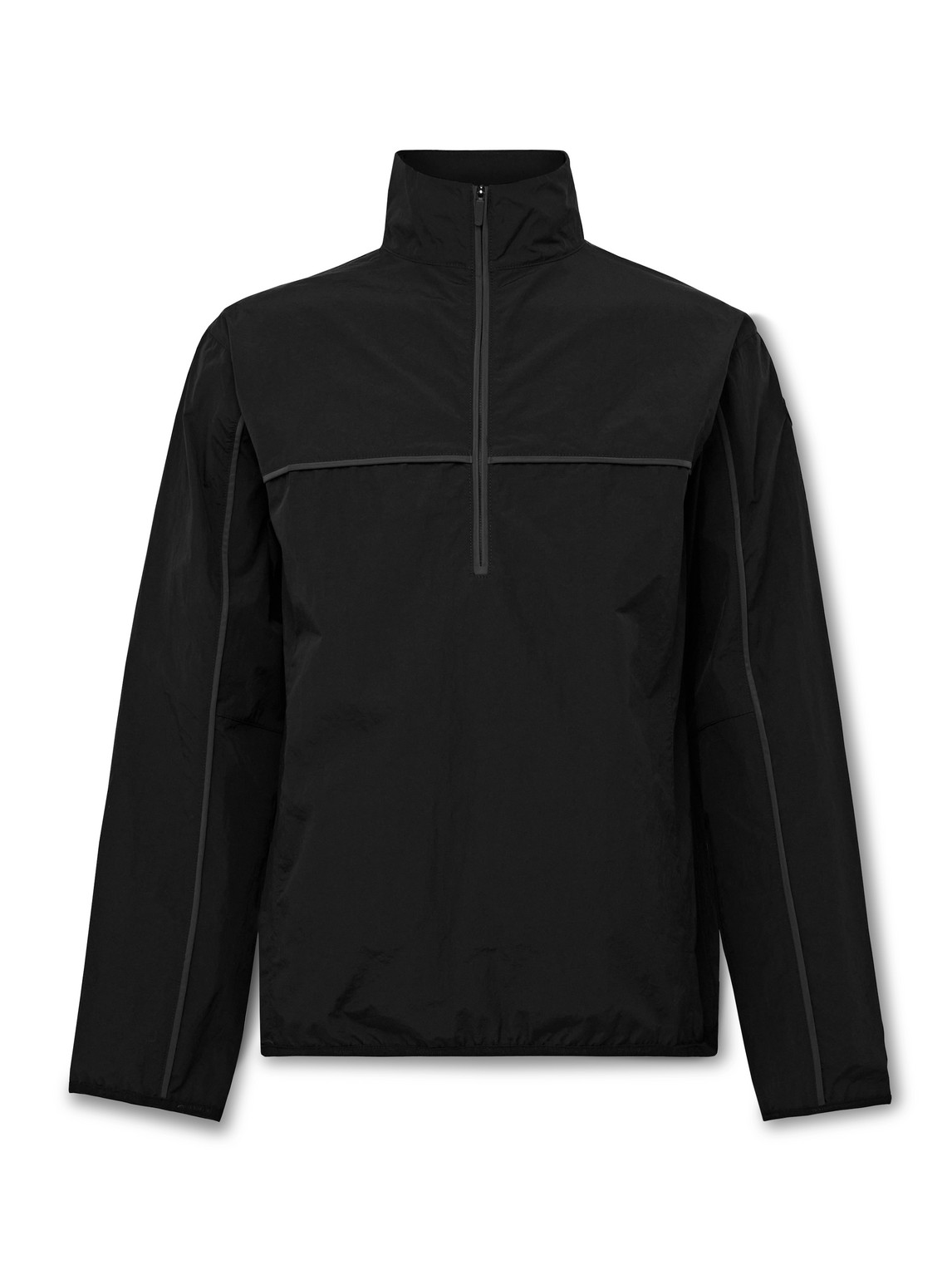 District Vision Logo-appliquéd Shell Half-zip Jacket In Black