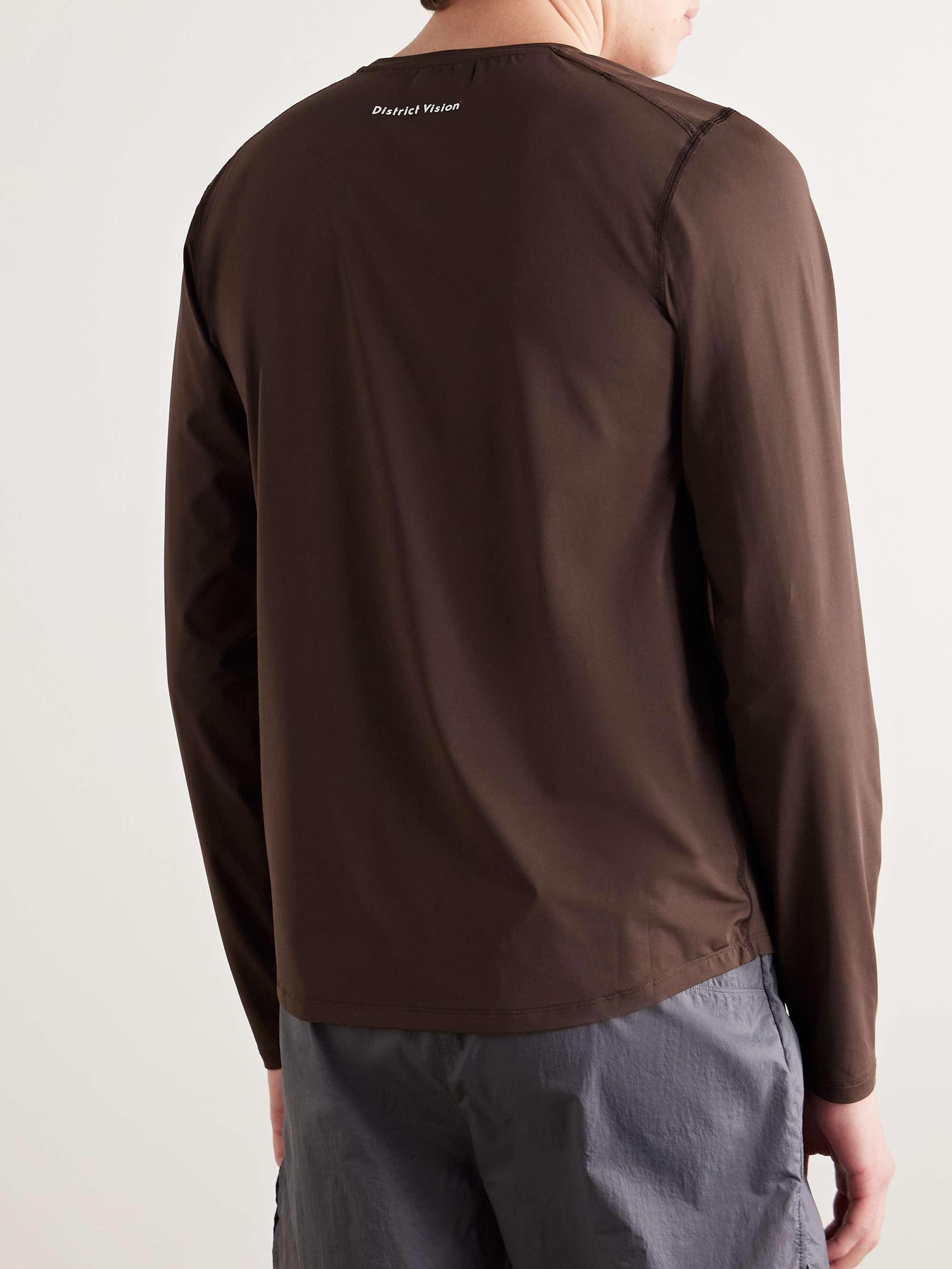 DISTRICT VISION Logo-Print Stretch-Jersey Running T-Shirt