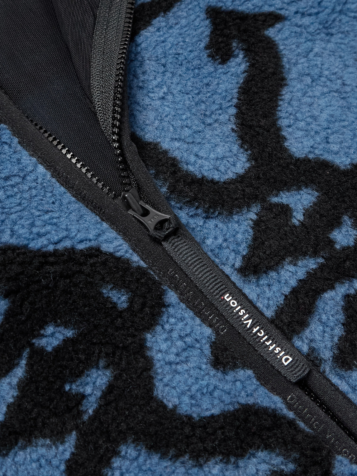 District Vision Blue Half-zip Pile Fleece Jacket