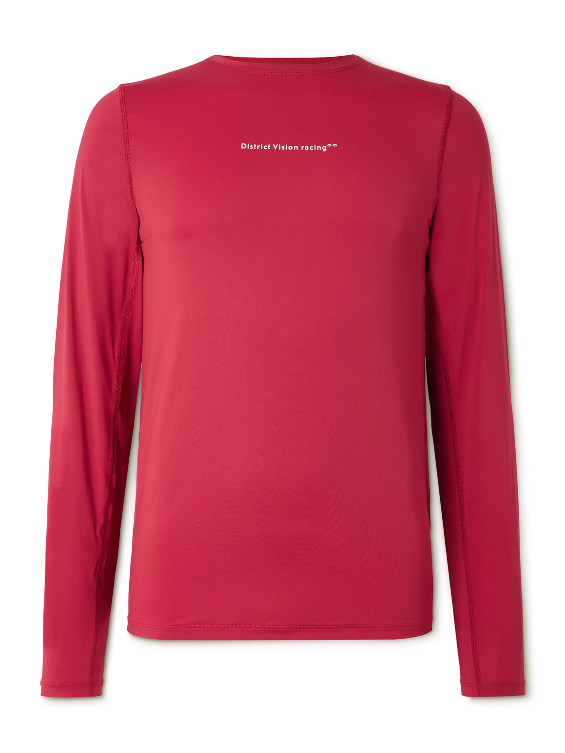 District Vision Perforated Logo-print Aloe Stretch-jersey T-shirt In Red