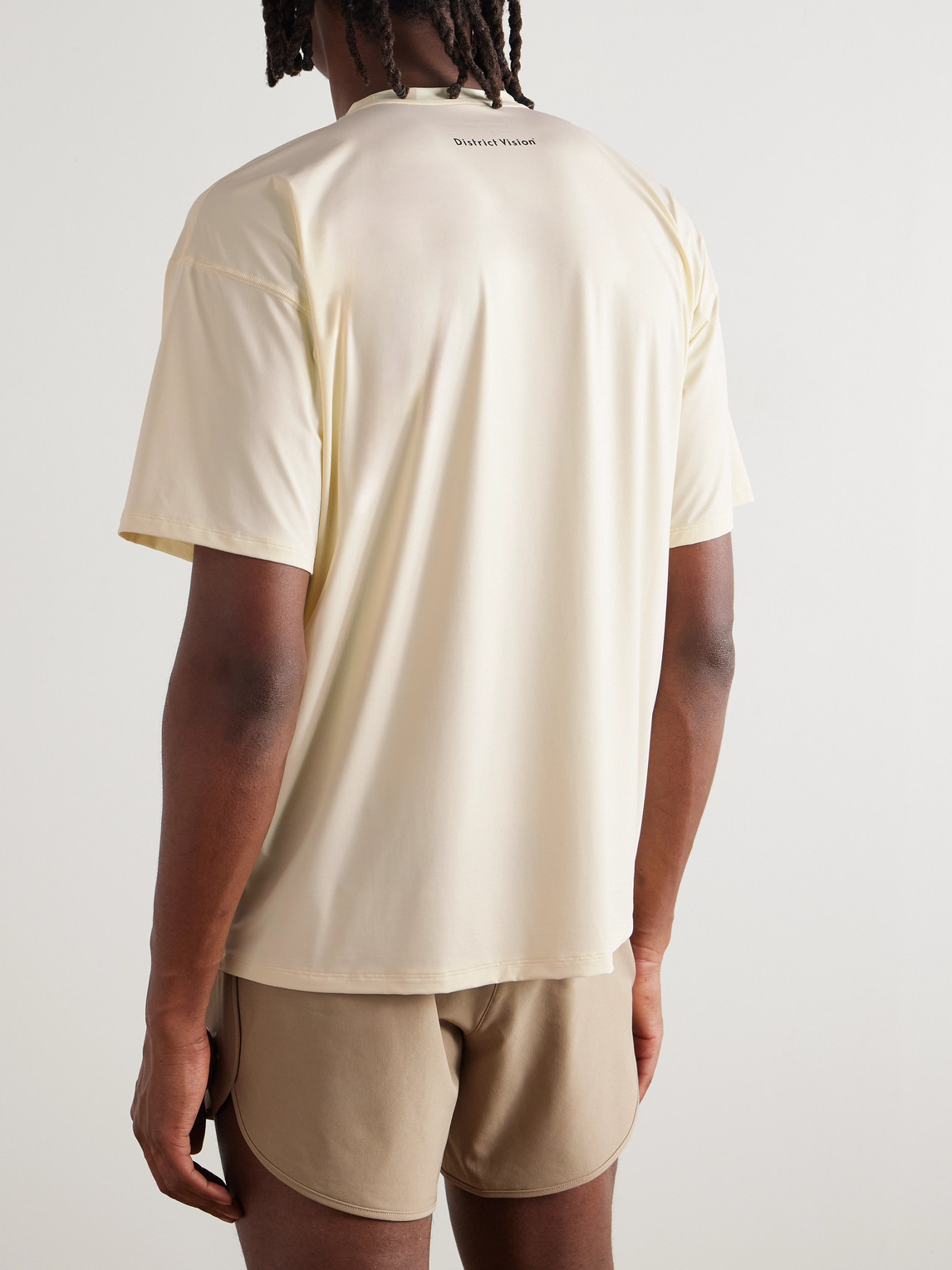 District Vision Logo-print Stretch-jersey T-shirt In Neutral