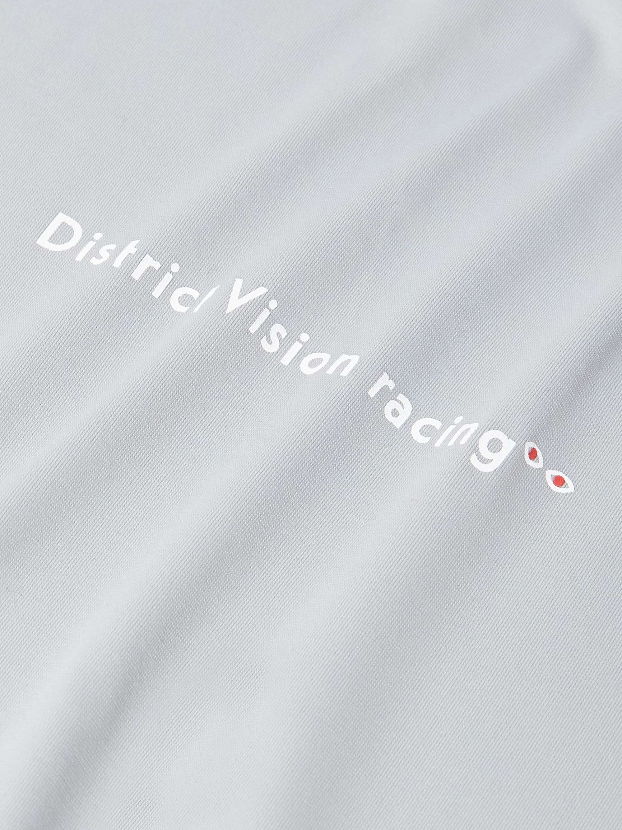 DISTRICT VISION Aloe Logo-Print Perforated Stretch-Jersey T-Shirt