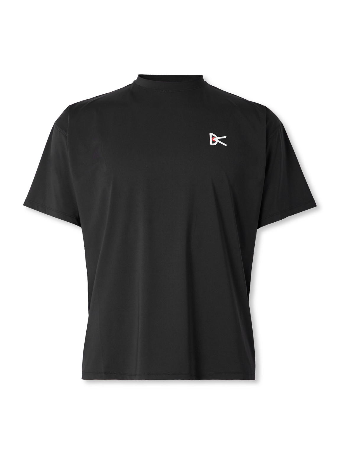 District Vision Logo-print Stretch-jersey T-shirt In Black