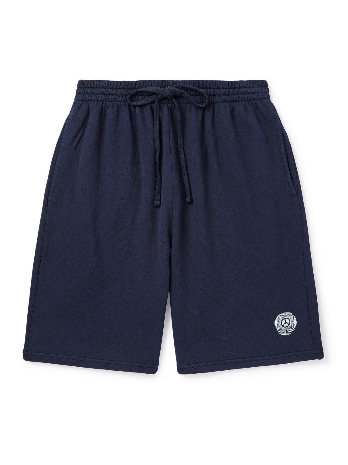 DISTRICT VISION – Straight-Leg Logo-Appliquéd Cotton-Jersey Shorts
