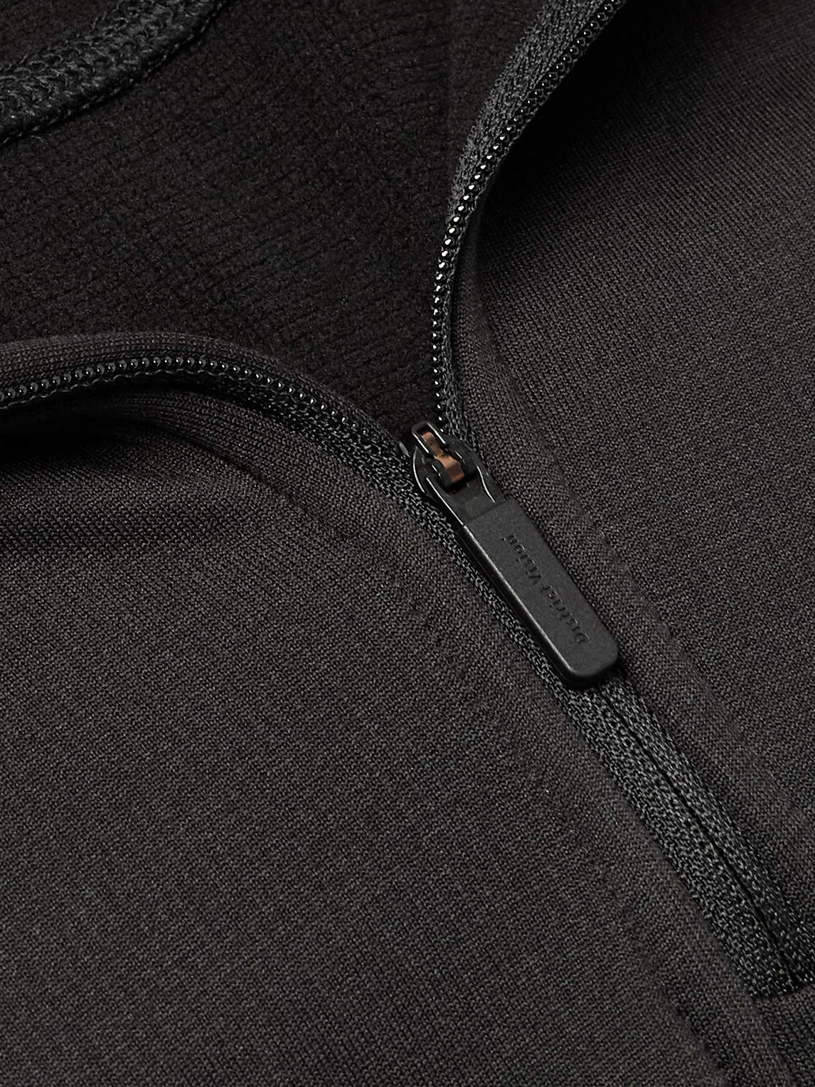 District Vision Slim-fit Logo-print Recycled Tech-fleece Half-zip Jacket In Black