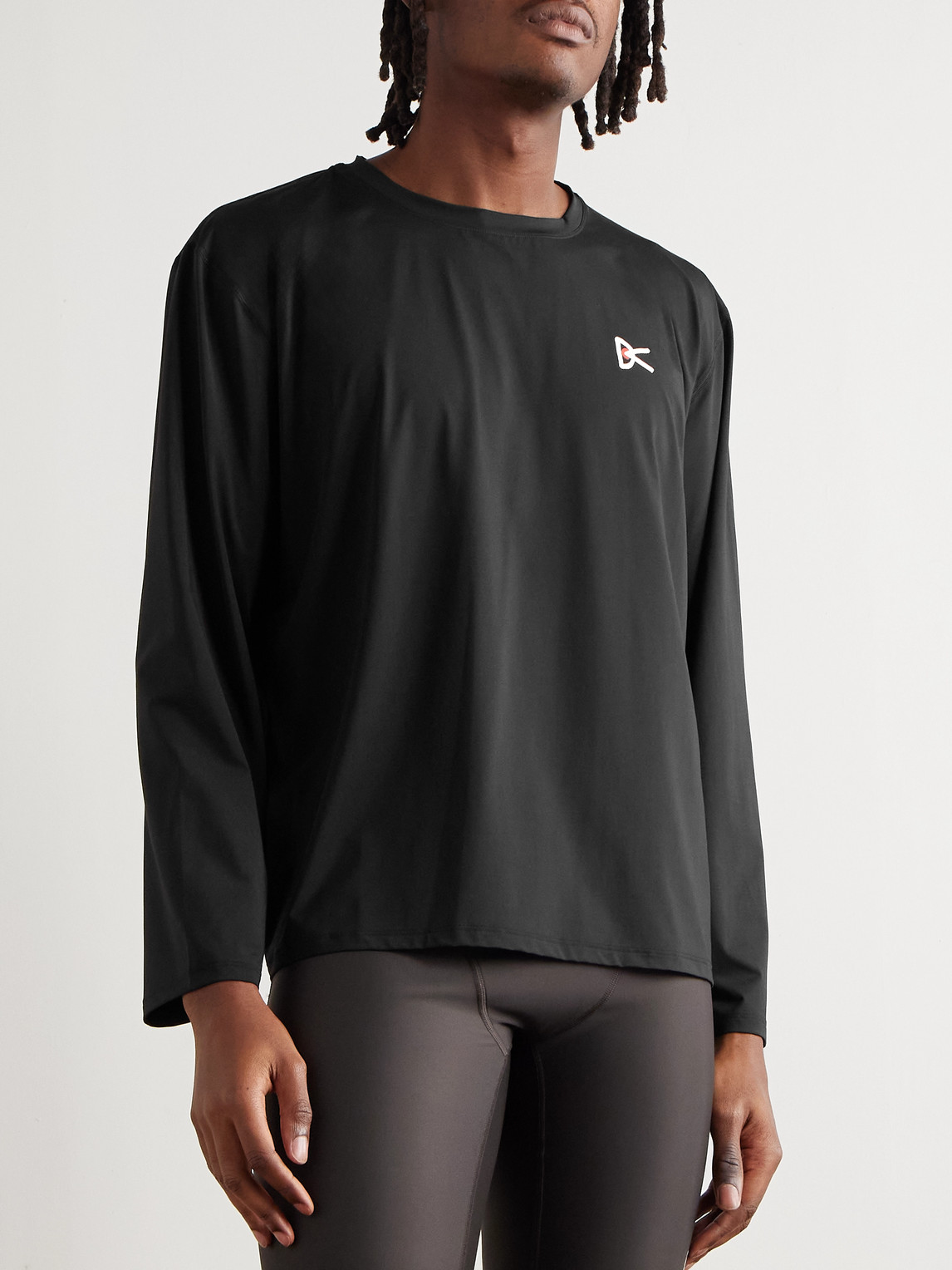 District Vision Logo-print Stretch-jersey T-shirt In Animal Print