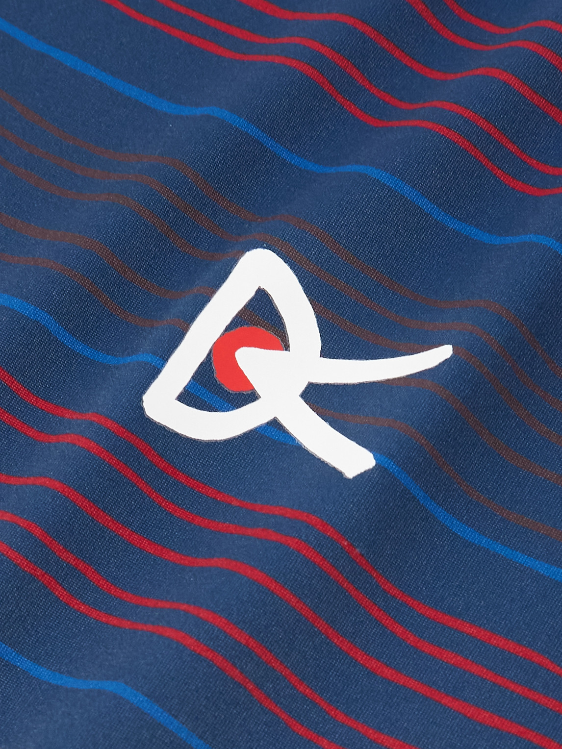 District Vision Logo-print Striped Stretch-jersey Running Top In Blue