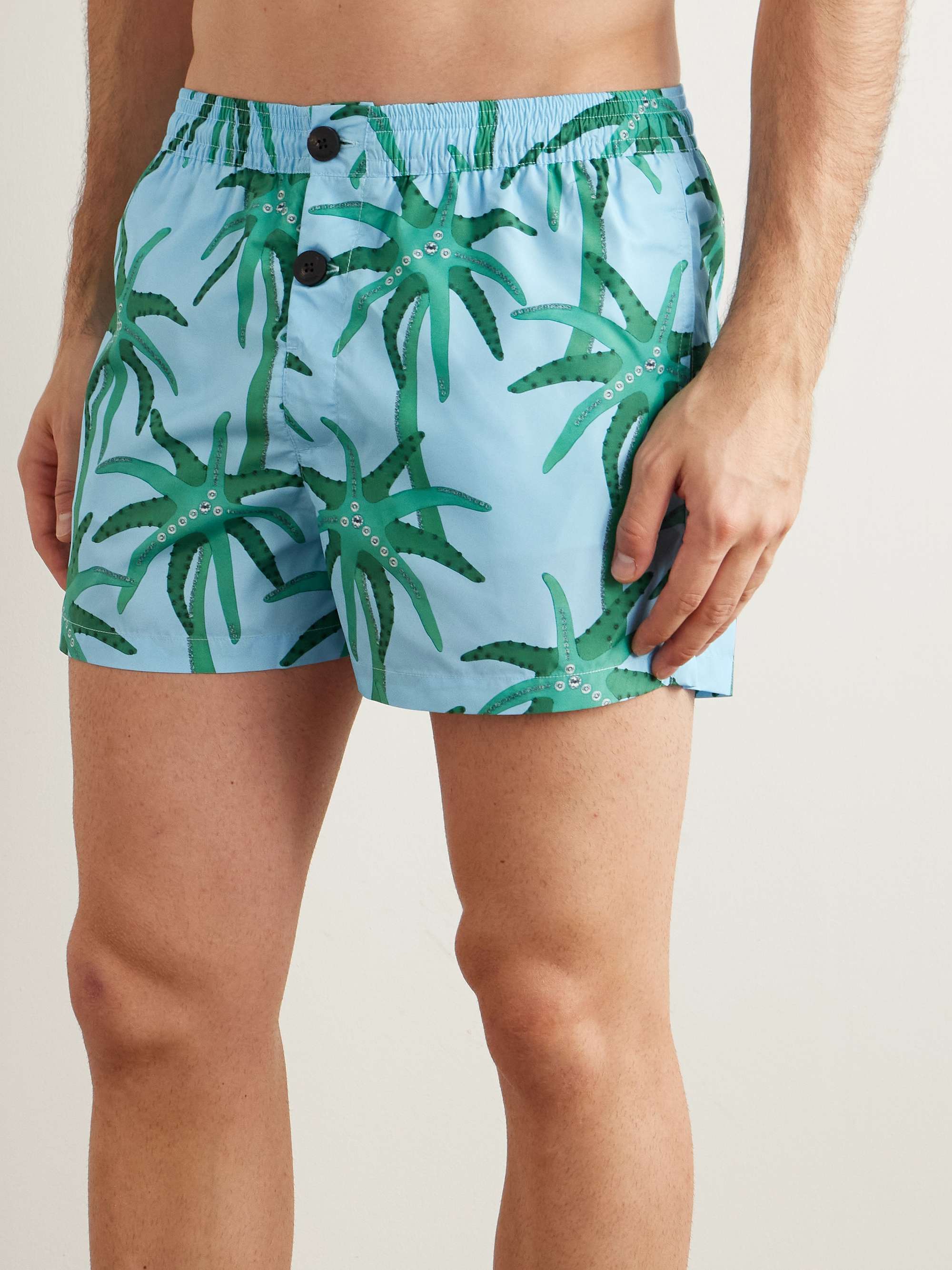 JACQUEMUS Straight-Leg Short-Length Printed Swim Shorts for