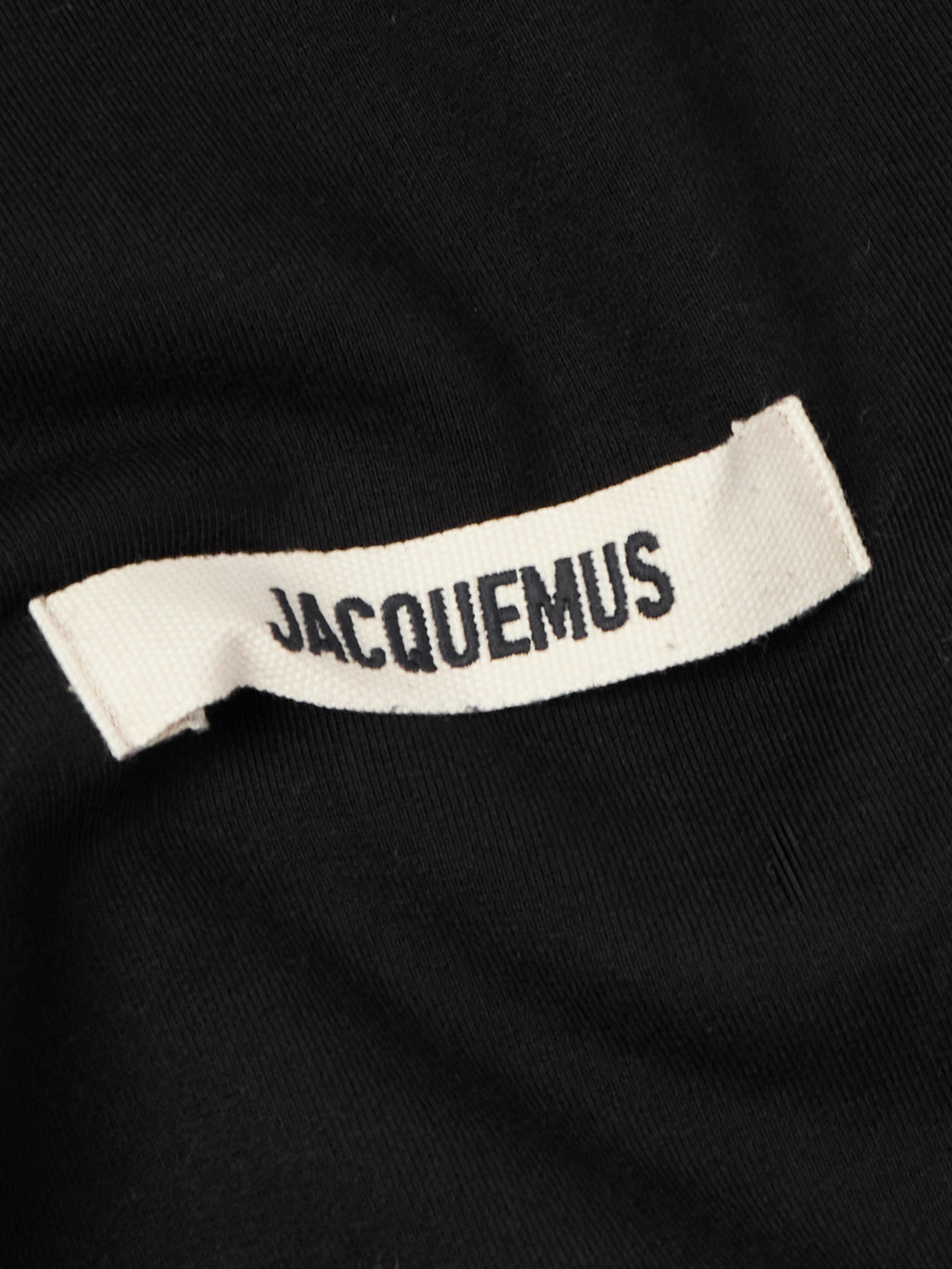 Jacquemus Mens High-neck Brand-patch Relaxed-fit Cotton-jersey Sweatshirt Black In Black