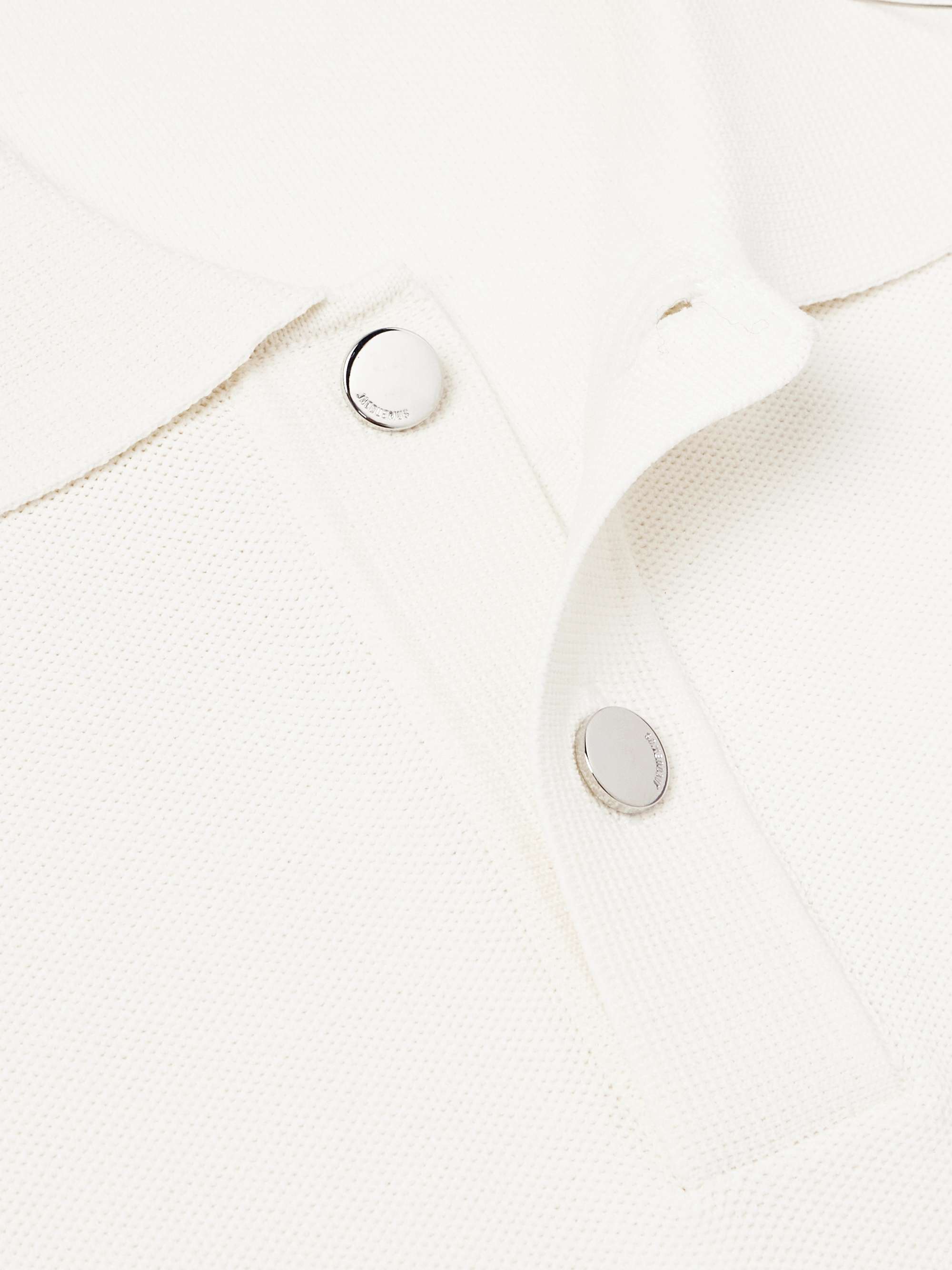 JACQUEMUS Oversized Logo-Jacquard Piqué Polo Shirt for Men