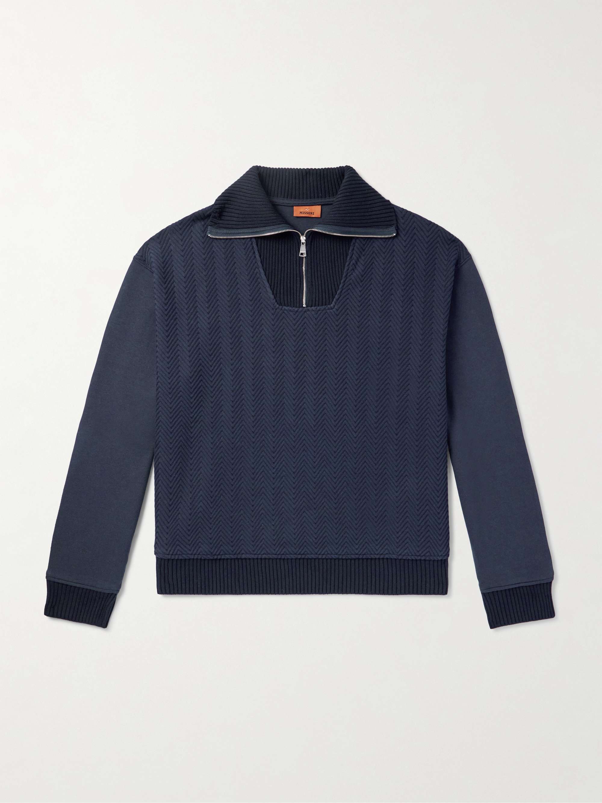 新品正規品  Men for Sweatshirt Half-Zip Cotton-Jersey MISSONI | PORTER MR トップス