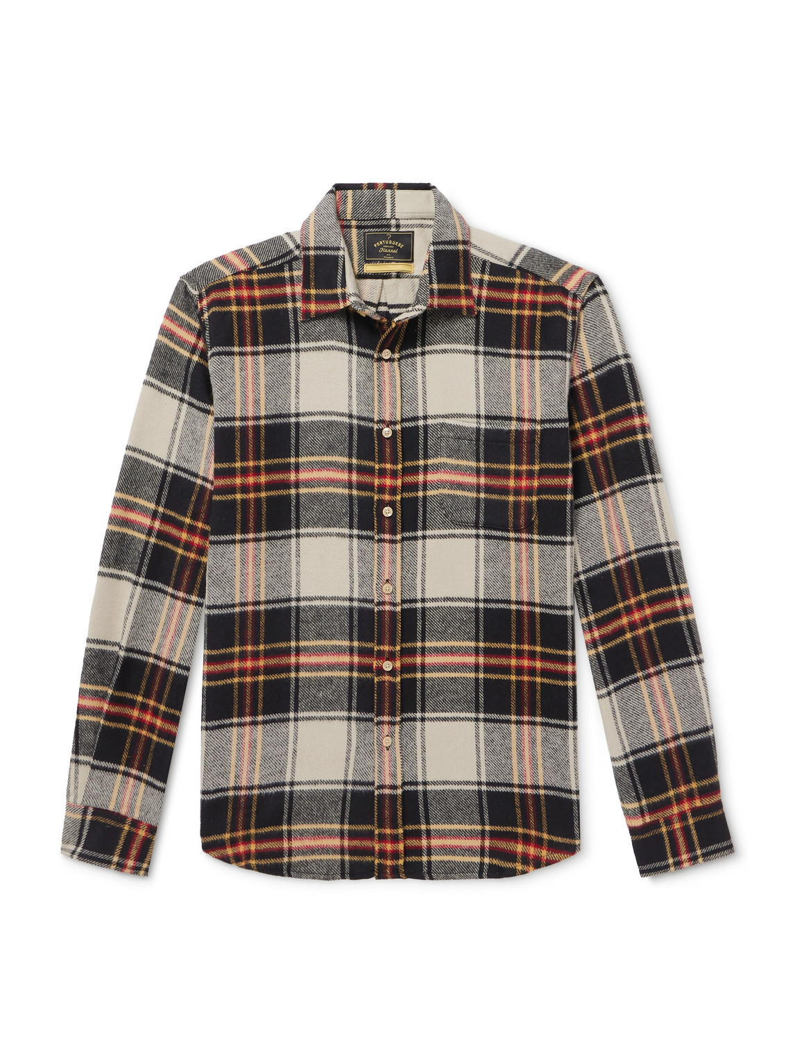 Arc Checked Cotton-Flannel Shirt