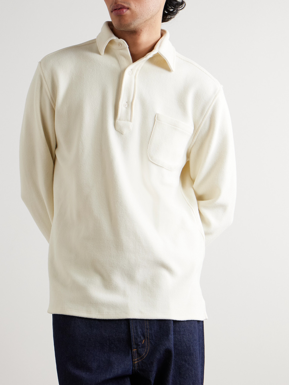 Portuguese Flannel Origem Jersey Polo Shirt In Neutrals