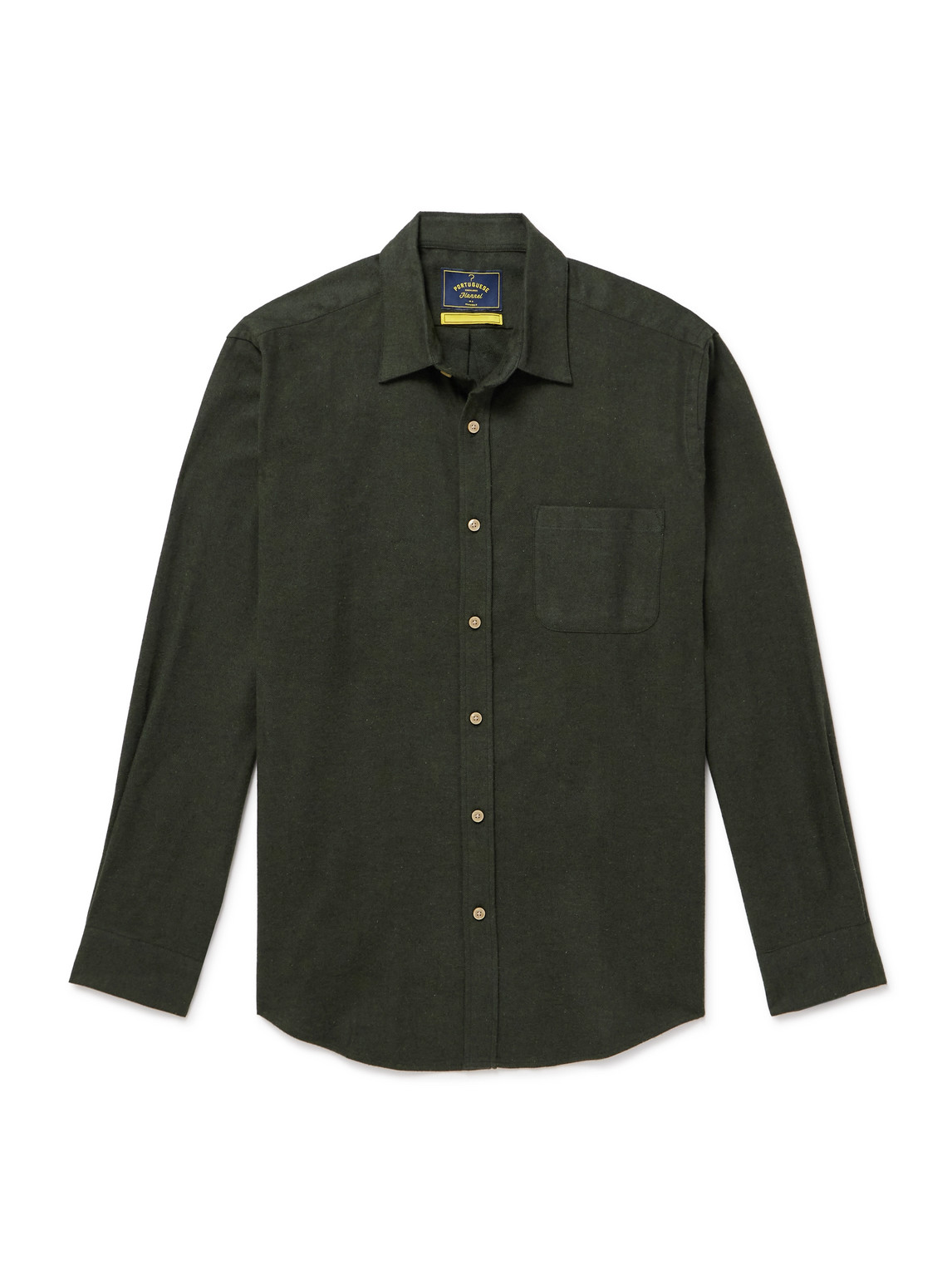 Portuguese Flannel Teca Cotton-flannel Shirt In Green