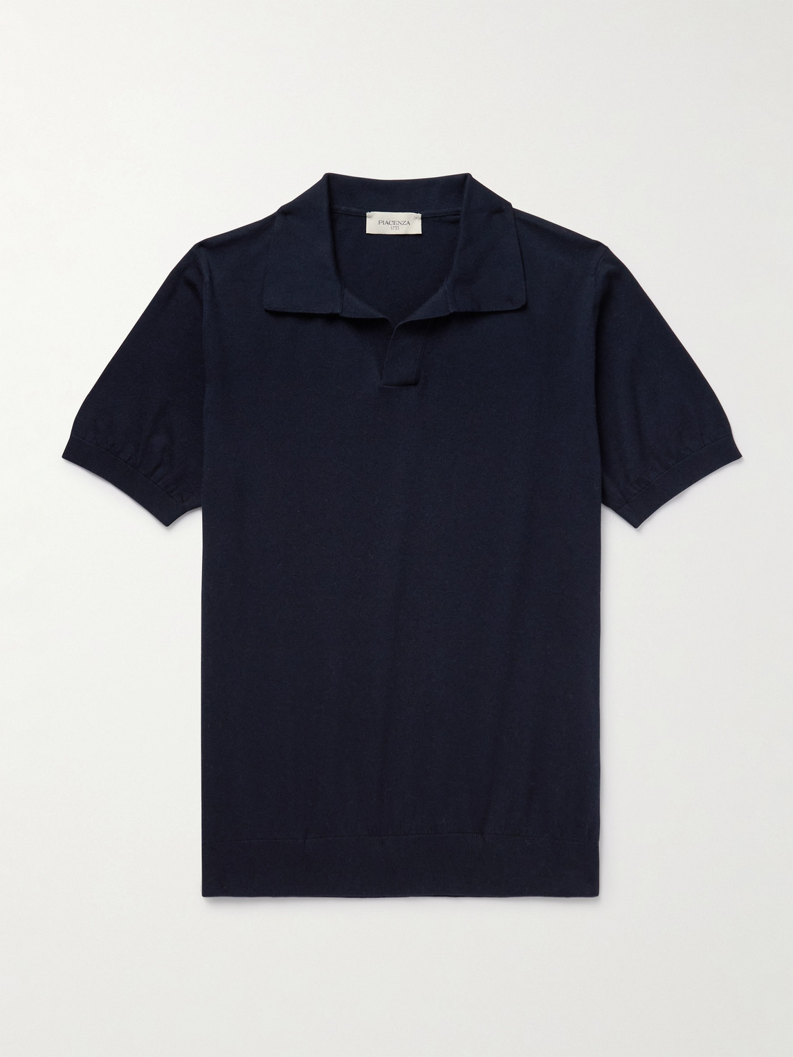 Piacenza 1733 Cotton Polo Shirt In Blue