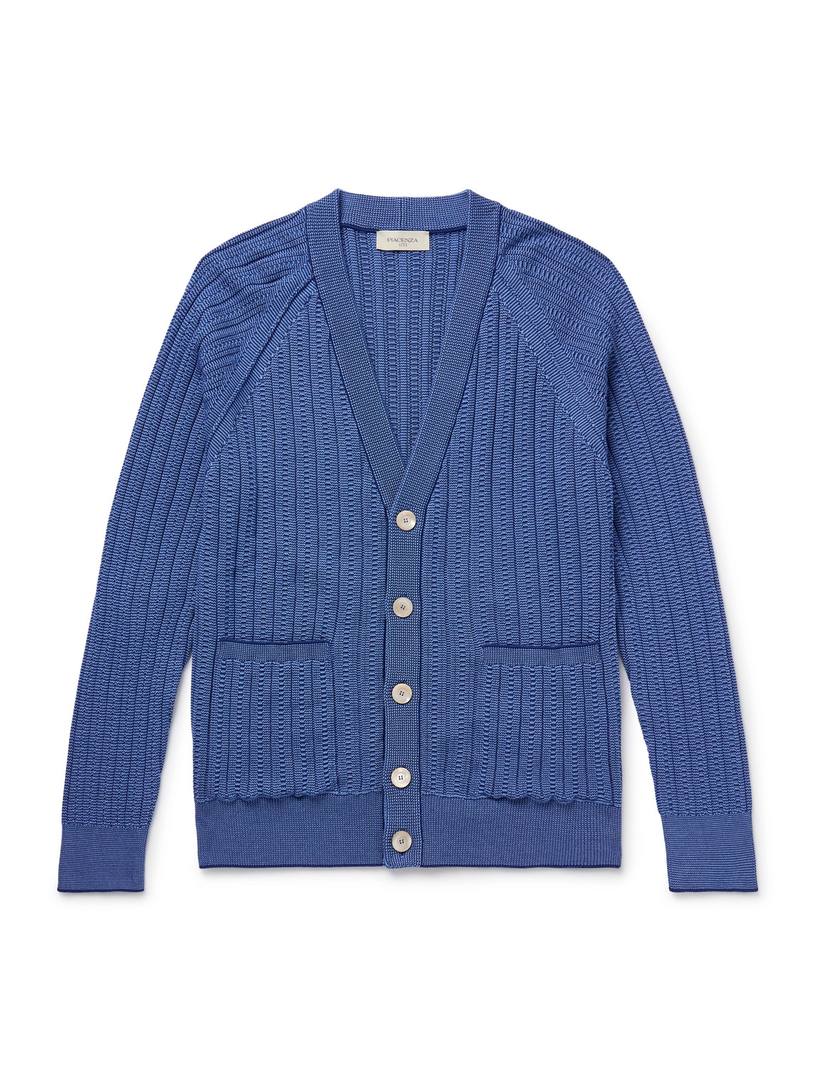 Slim-Fit Ribbed Cotton Cardigan
