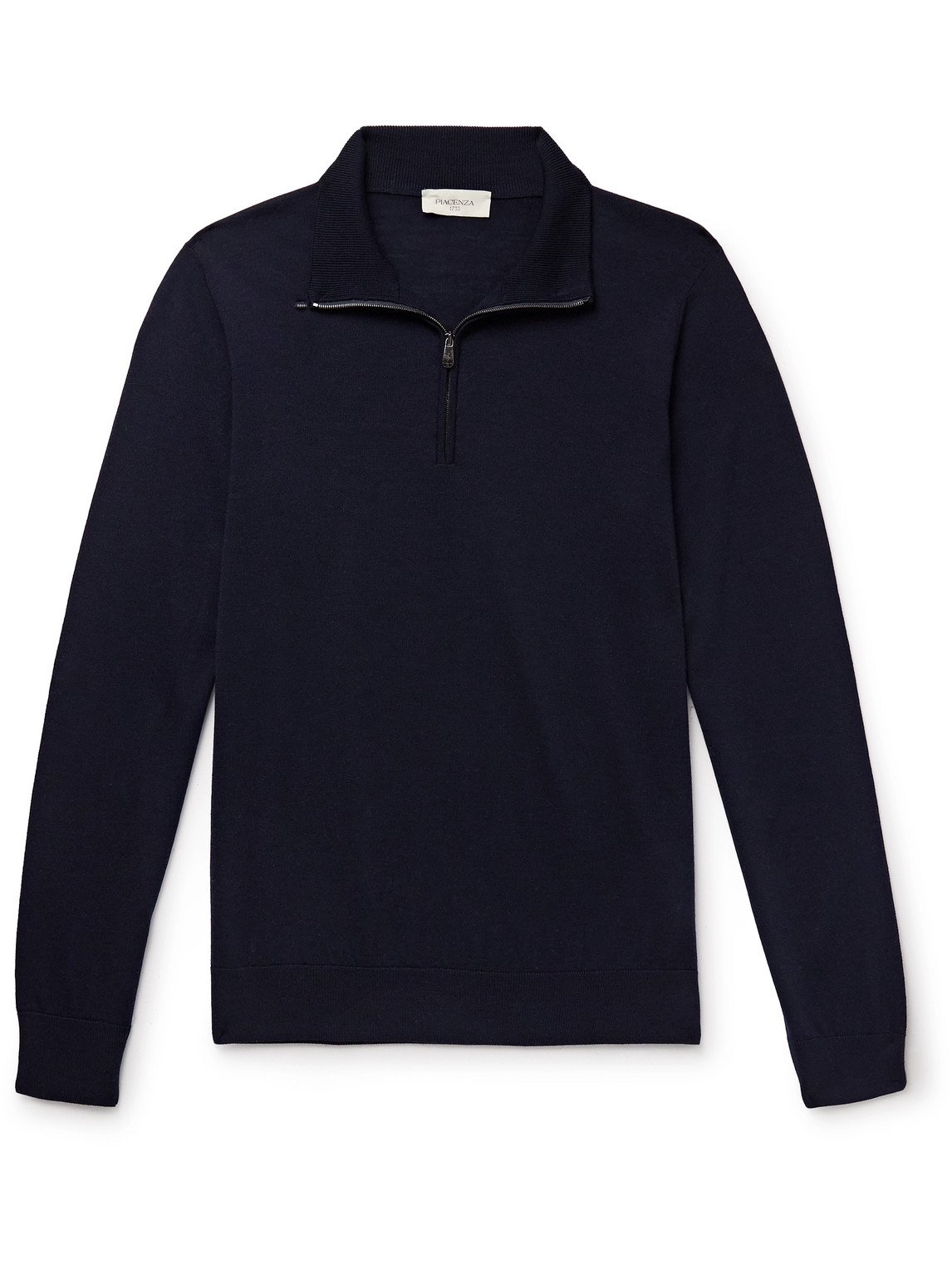 Slim-Fit Mulberry Silk and Cashmere-Blend Half-Zip Sweater