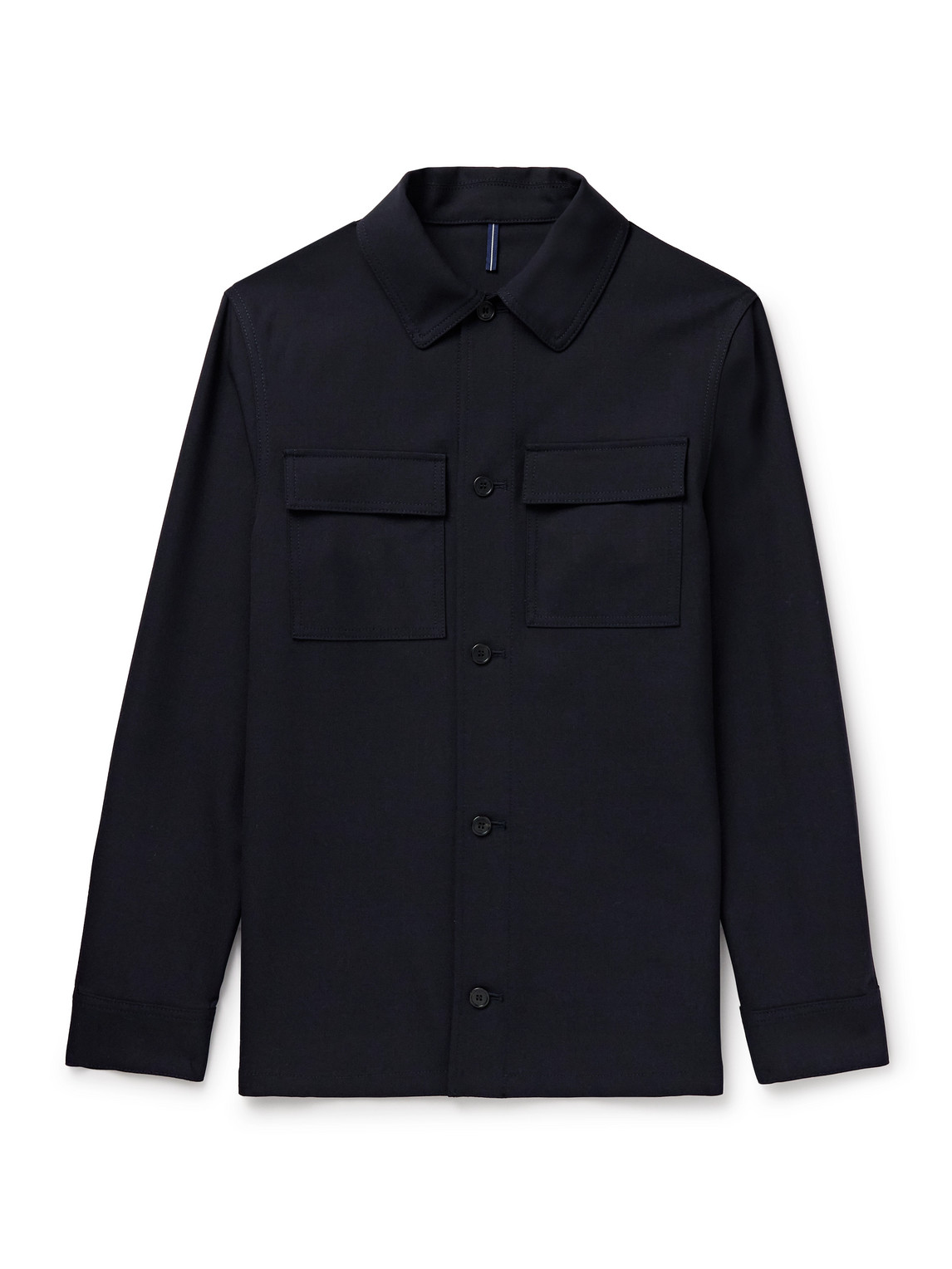 Slim-Fit Wool-Blend Overshirt