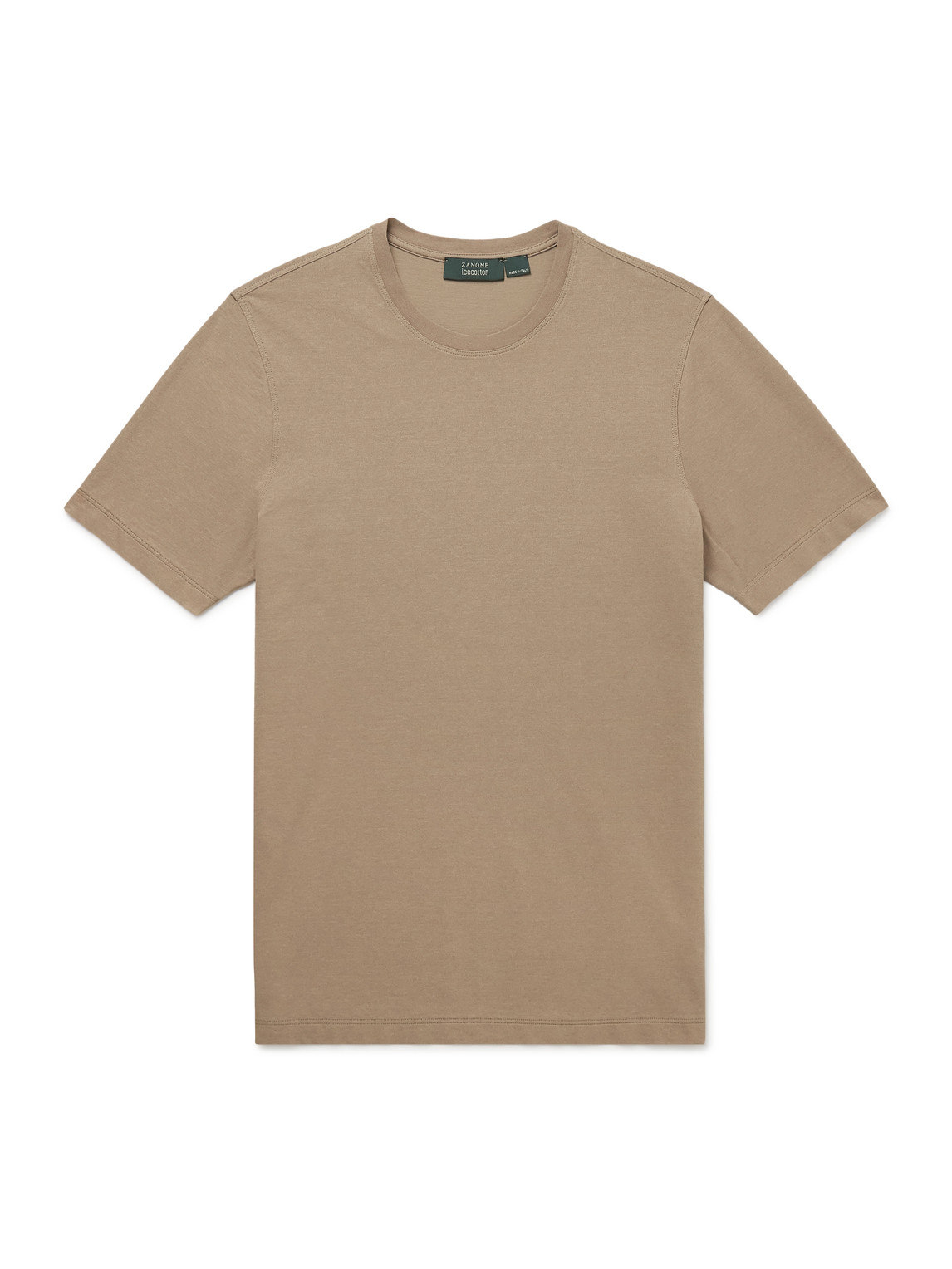 Incotex Cotton-jersey T-shirt In Neutrals