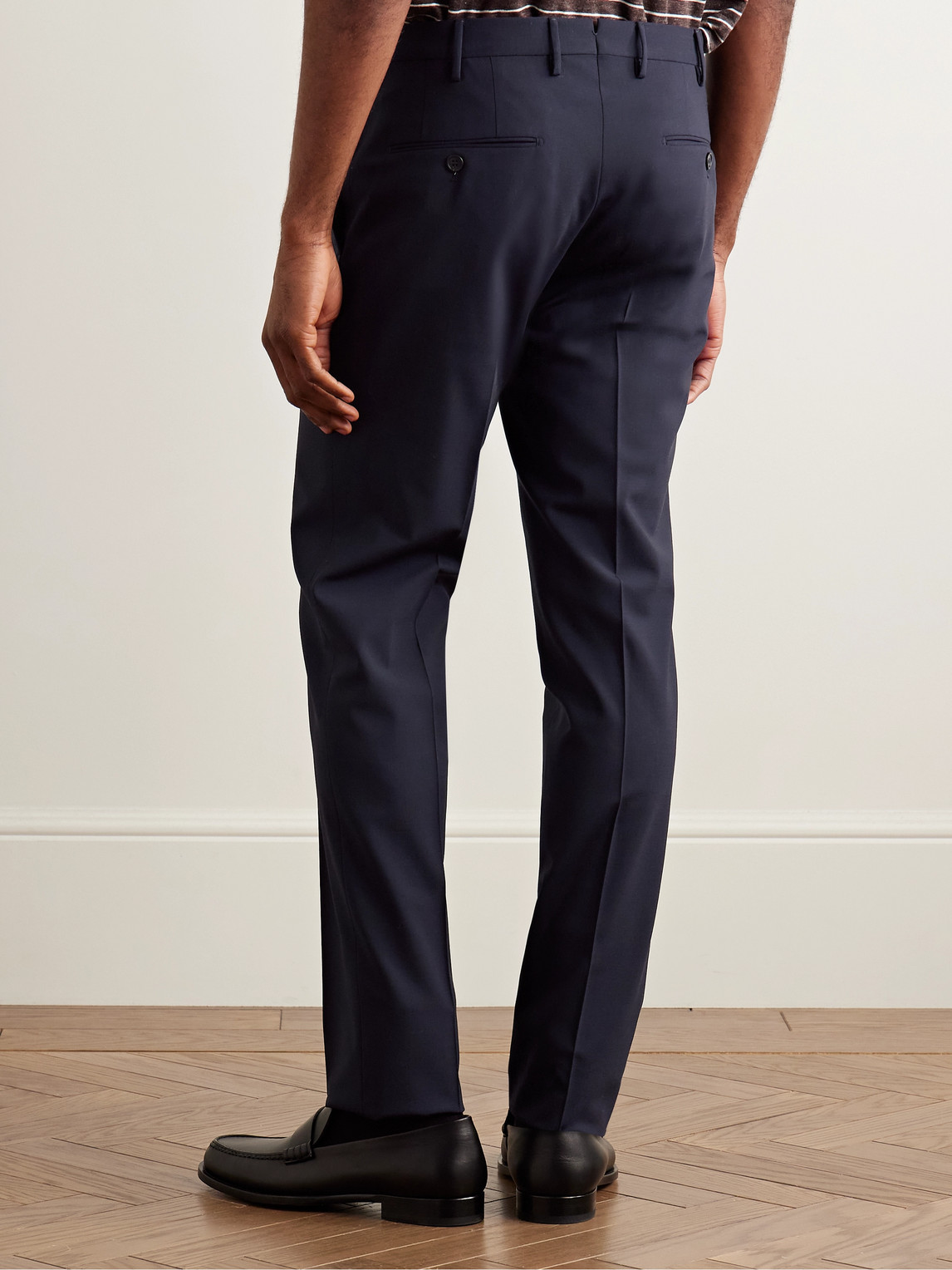 Incotex Venezia 1951 Slim-fit Virgin Wool-blend Trousers In Blue