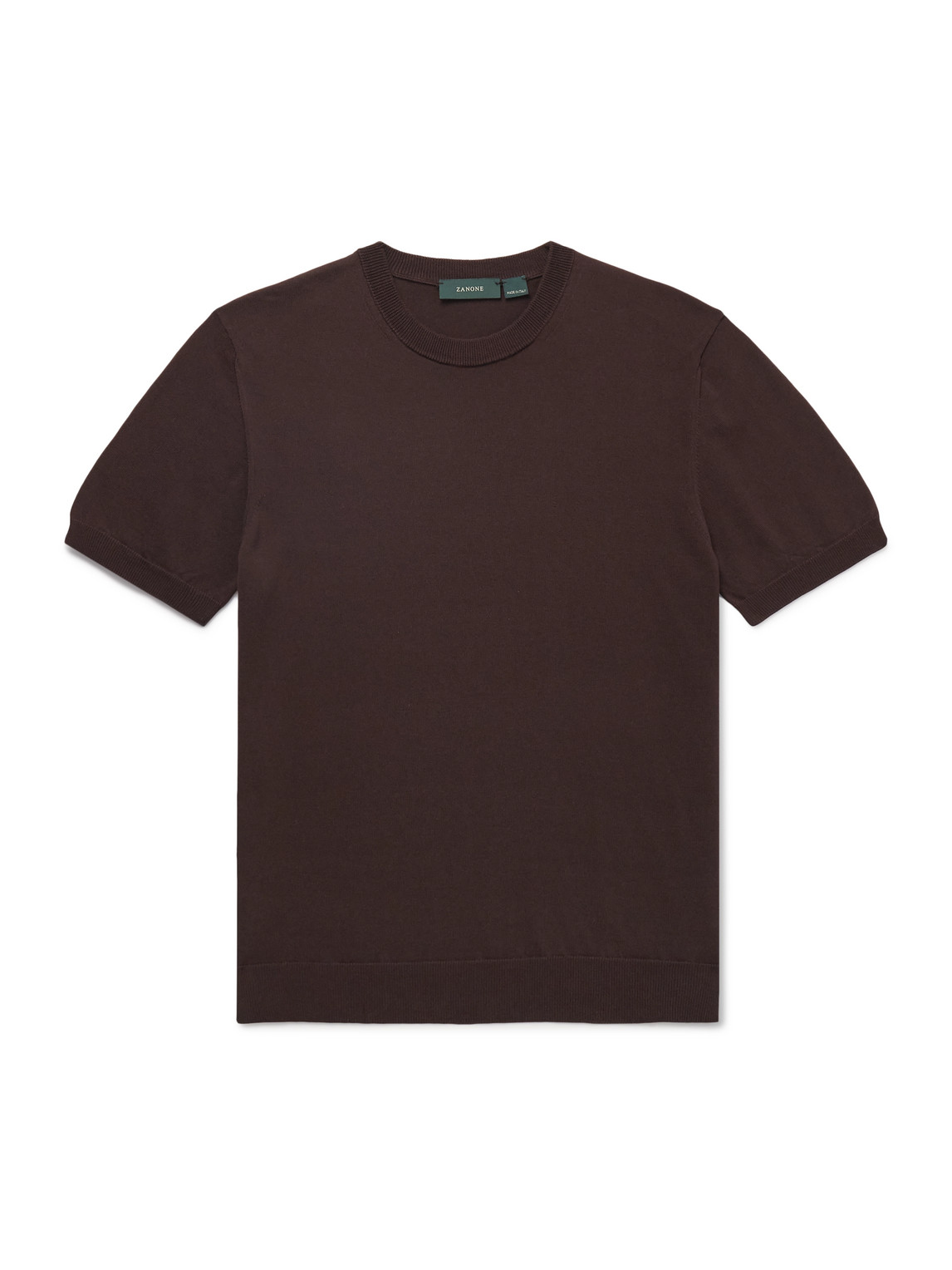 Incotex Zanone Cotton T-shirt In Brown