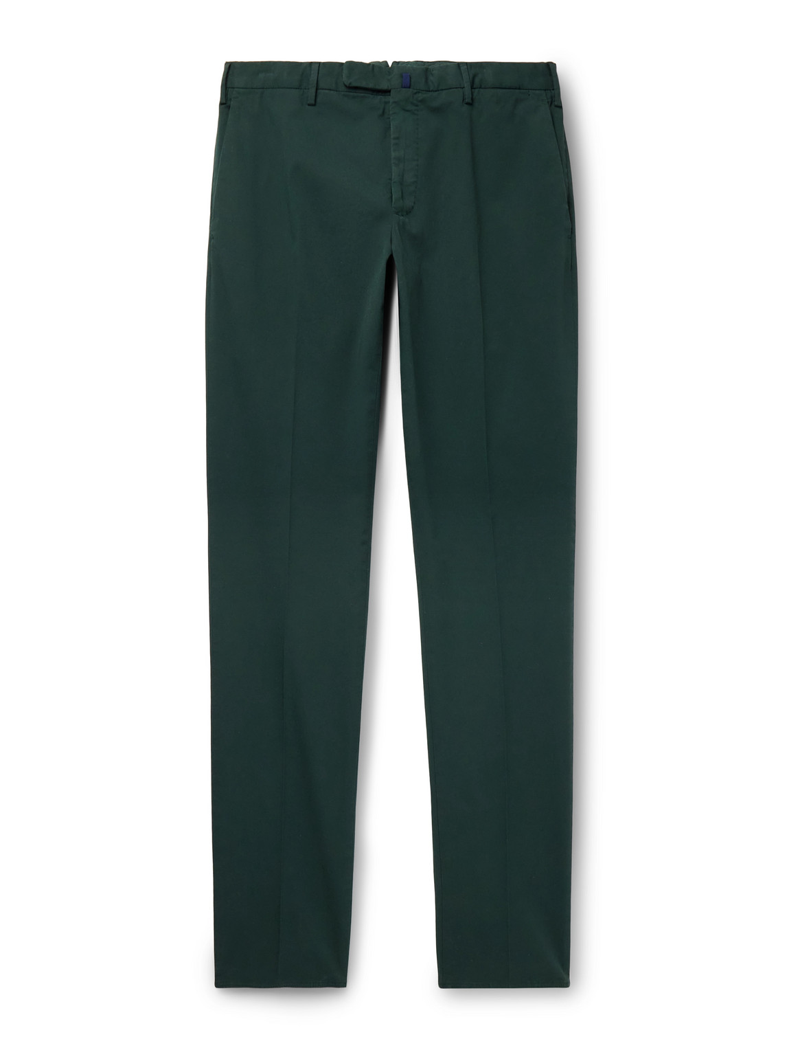 Incotex Venezia 1951 Straight-leg Stretch-cotton Twill Trousers In Green