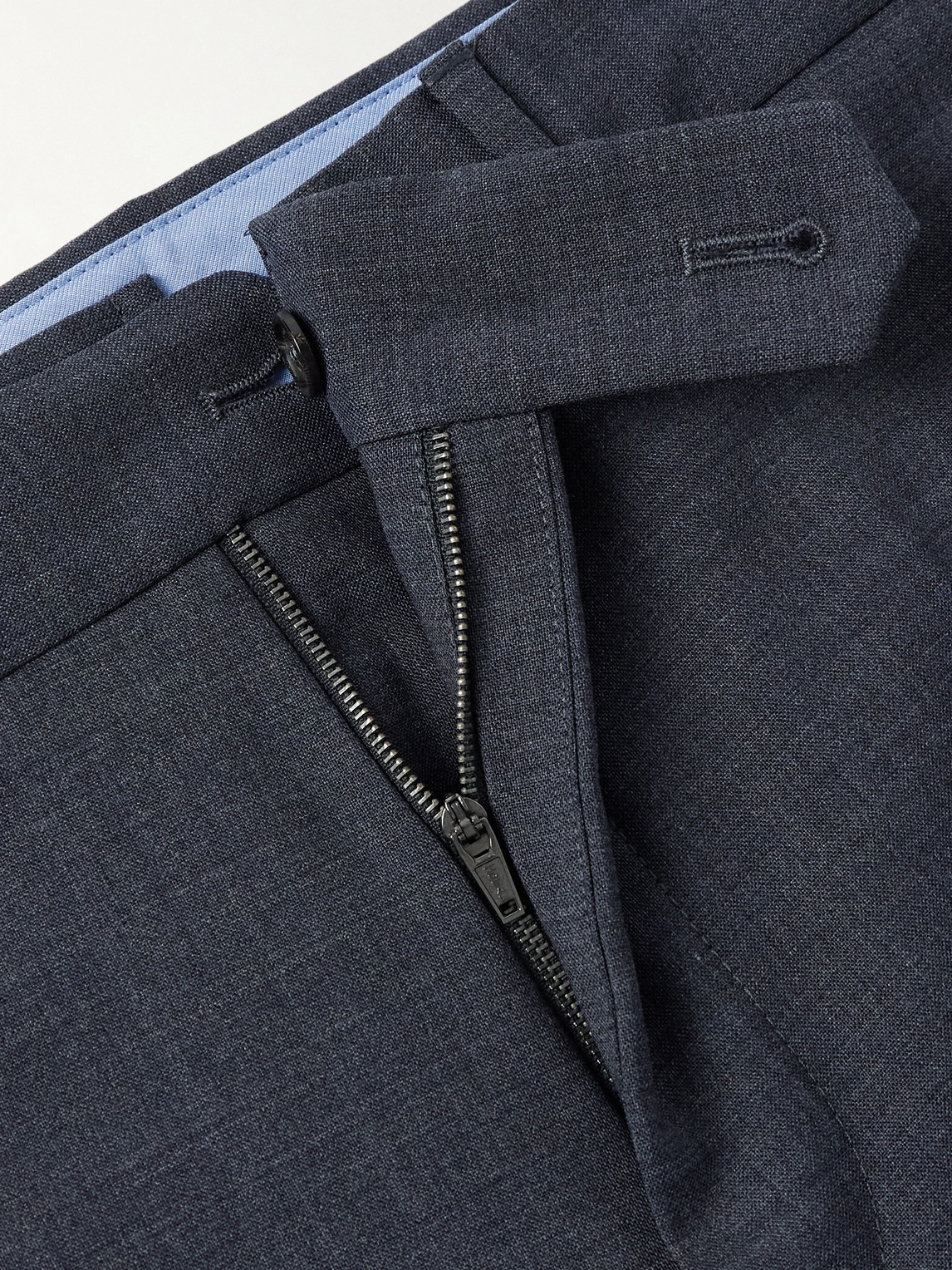 Incotex Venezia 1951 Slim-fit Tapered Stretch Virgin Wool Cargo Trousers In Blue