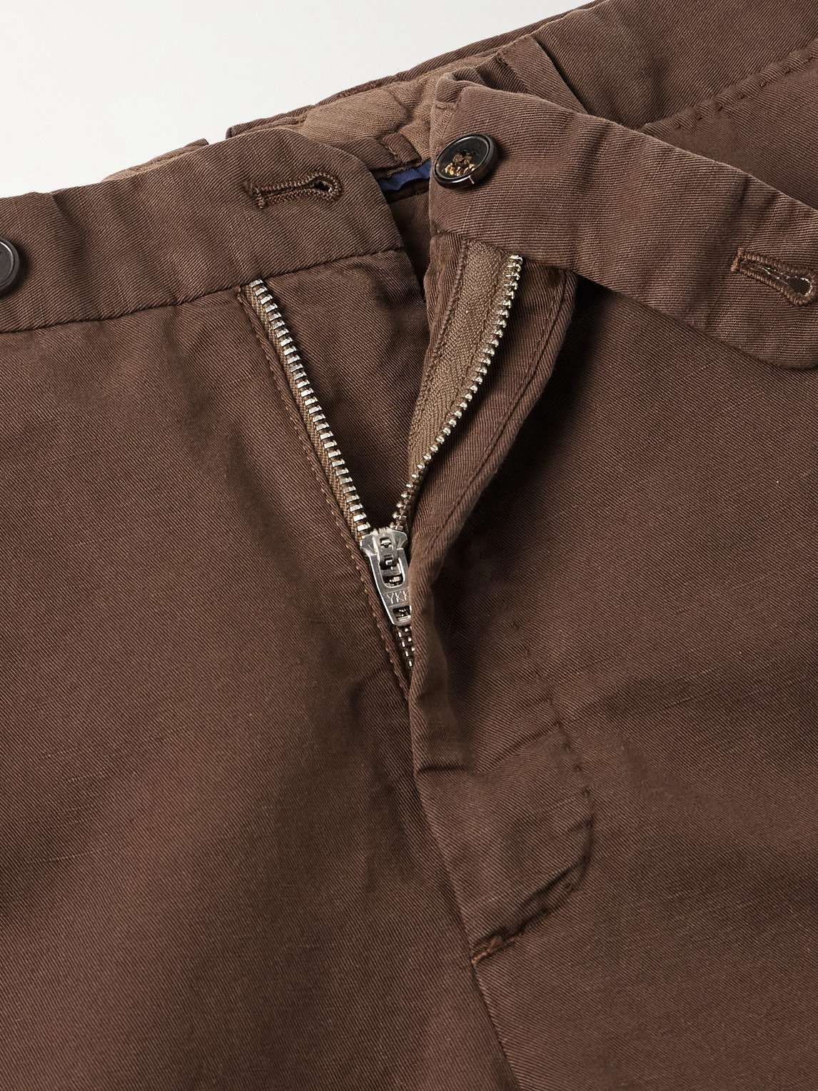 Incotex Venezia 1951 Slim-fit Garment-dyed Chinolino Trousers In Brown