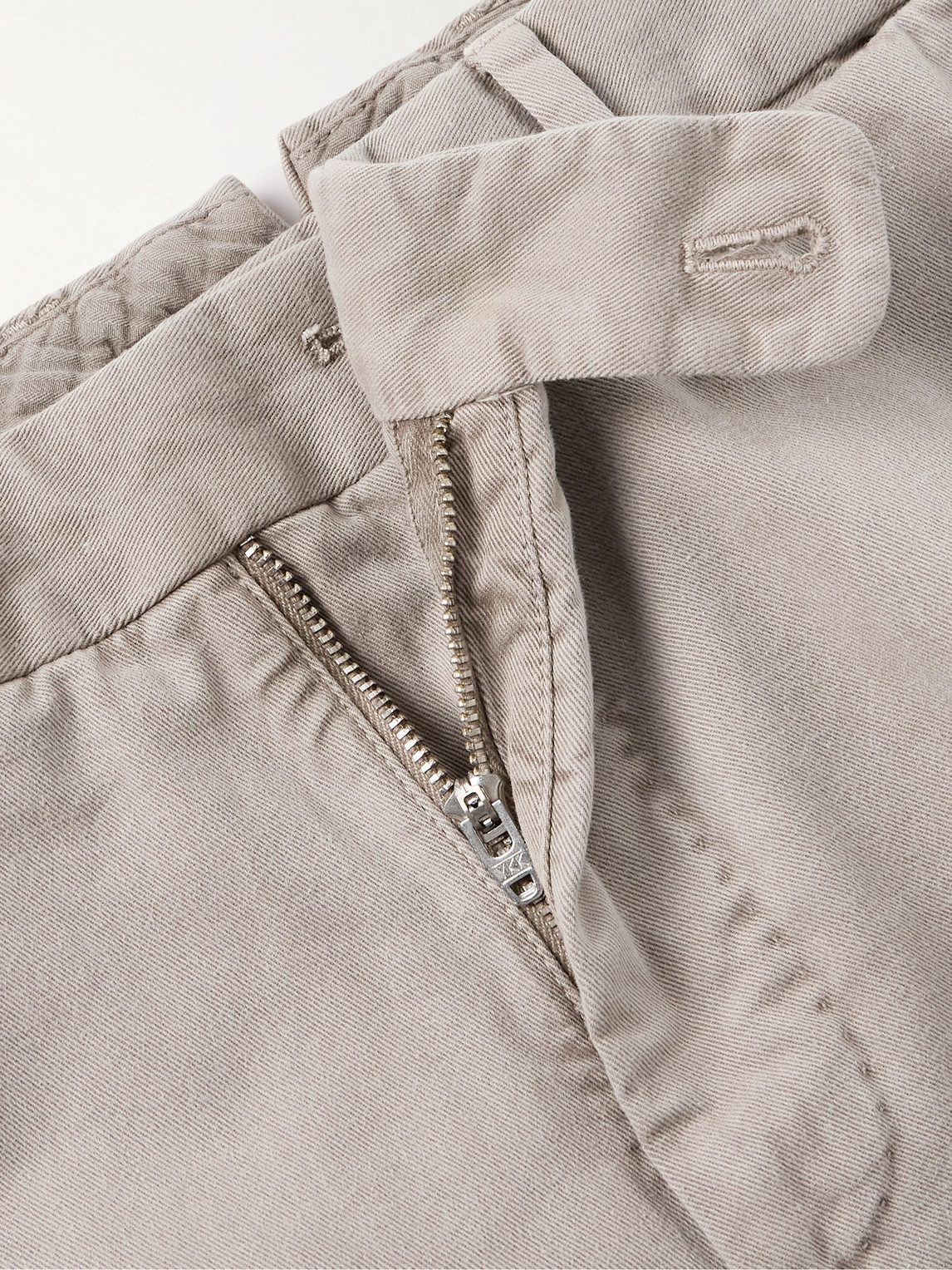 Incotex Venezia 1951 Slim-fit Tapered Cotton-twill Trousers In Neutrals