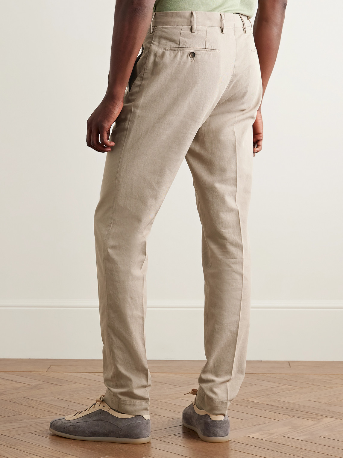 Incotex Cotton Trousers In Neutrals