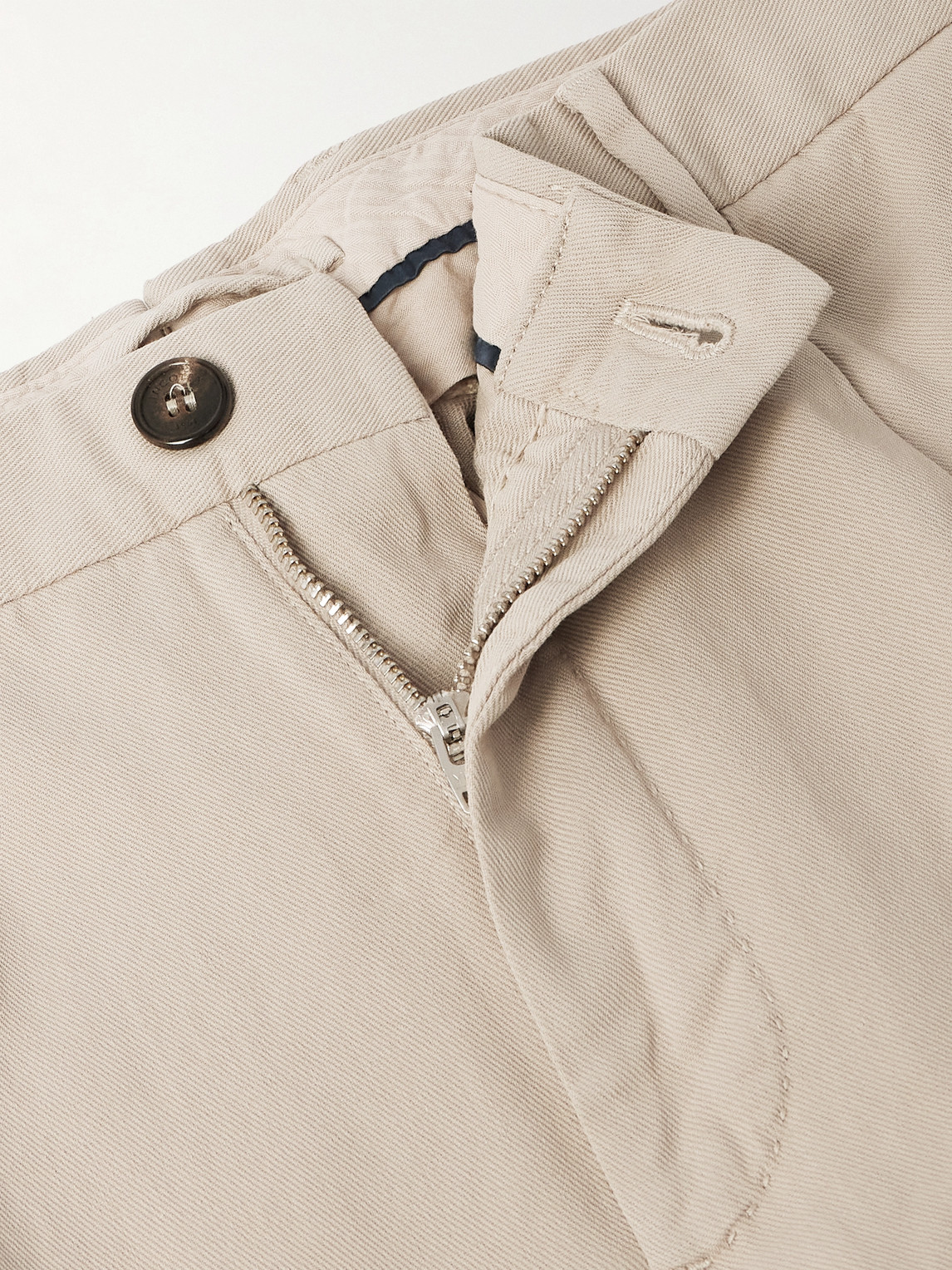 Incotex Cotton Trousers In Neutrals