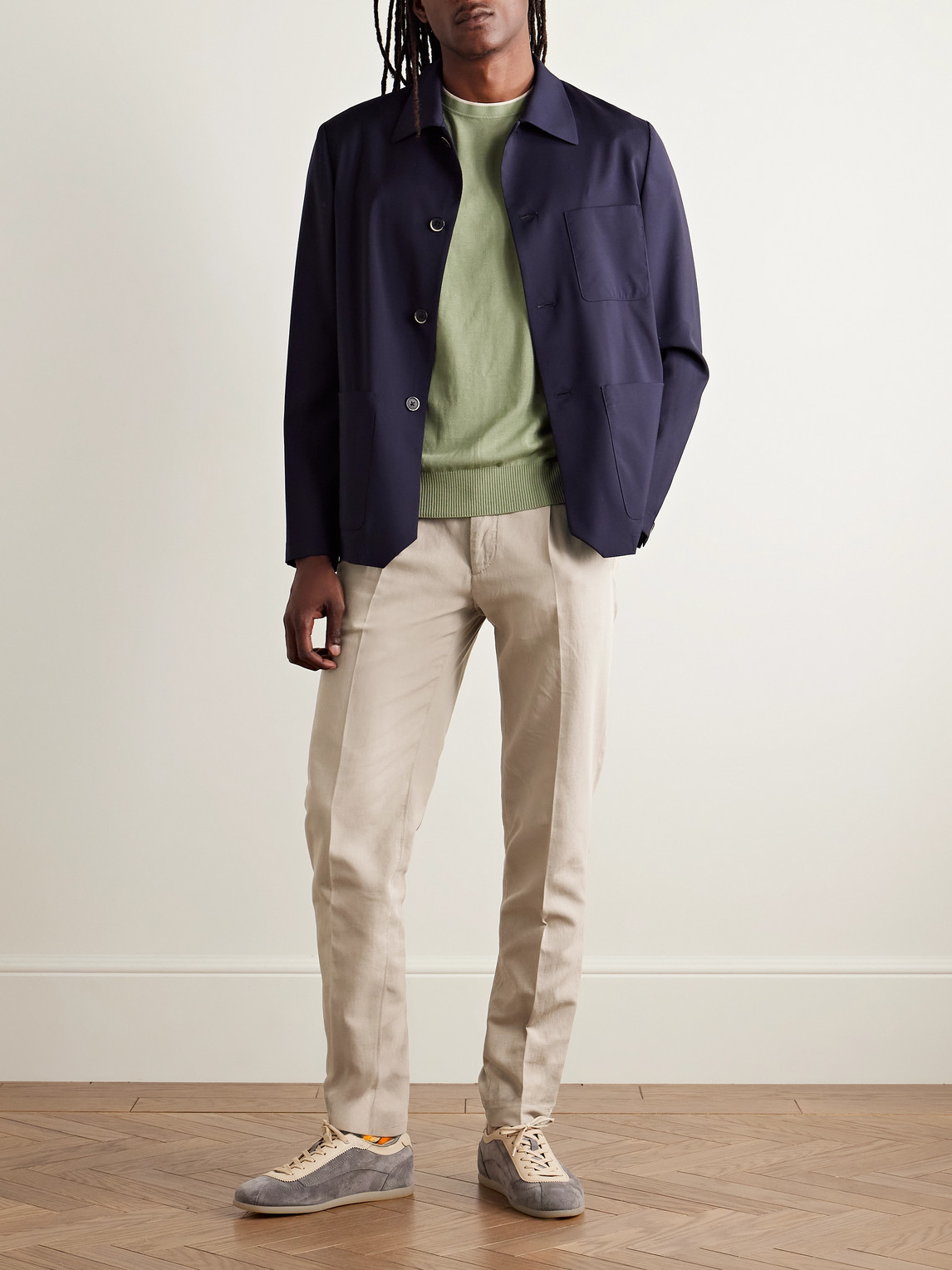 Incotex Cotton Trousers In Neutrals