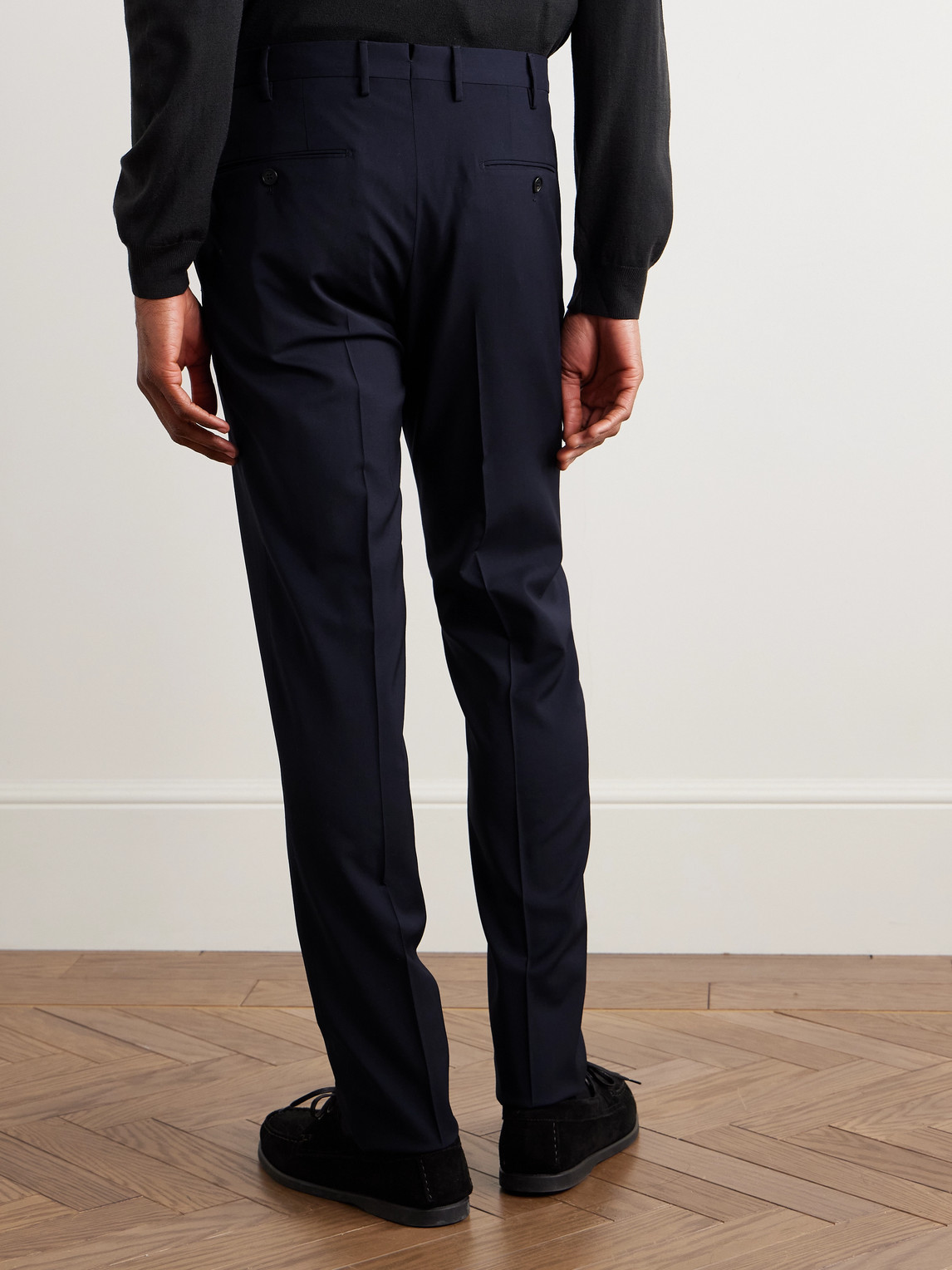 Incotex Venezia 1951 Slim-fit Virgin Wool Trousers In Blue